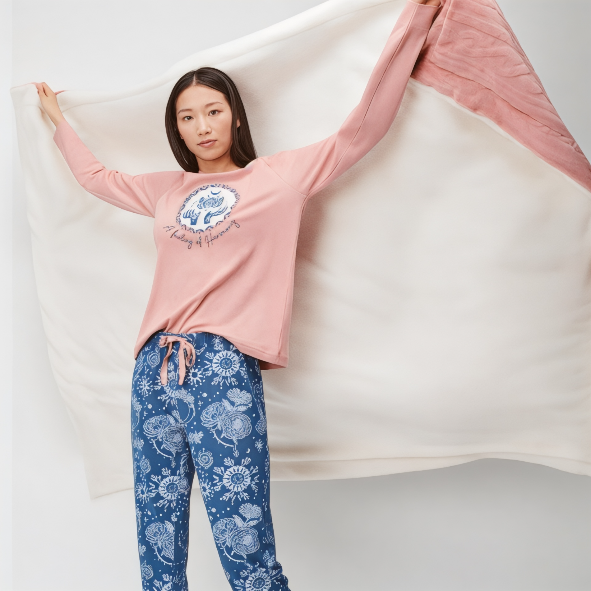 Plaid Gisela coperta invernale in velluto con retro in sherpa Art. 50029