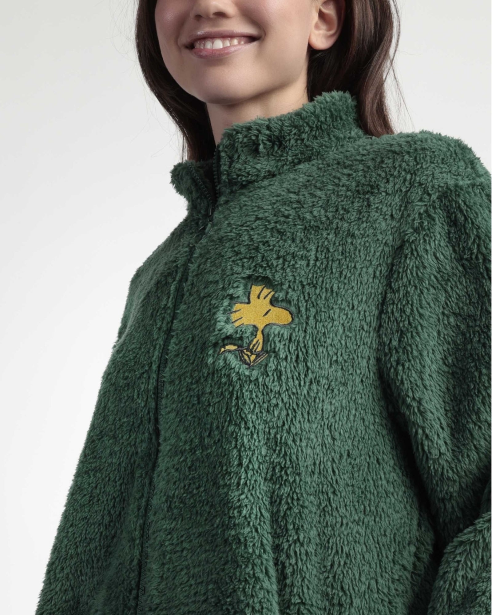 Vestaglia donna invernale Snoopy in pile coral con cerniera Art. 67271