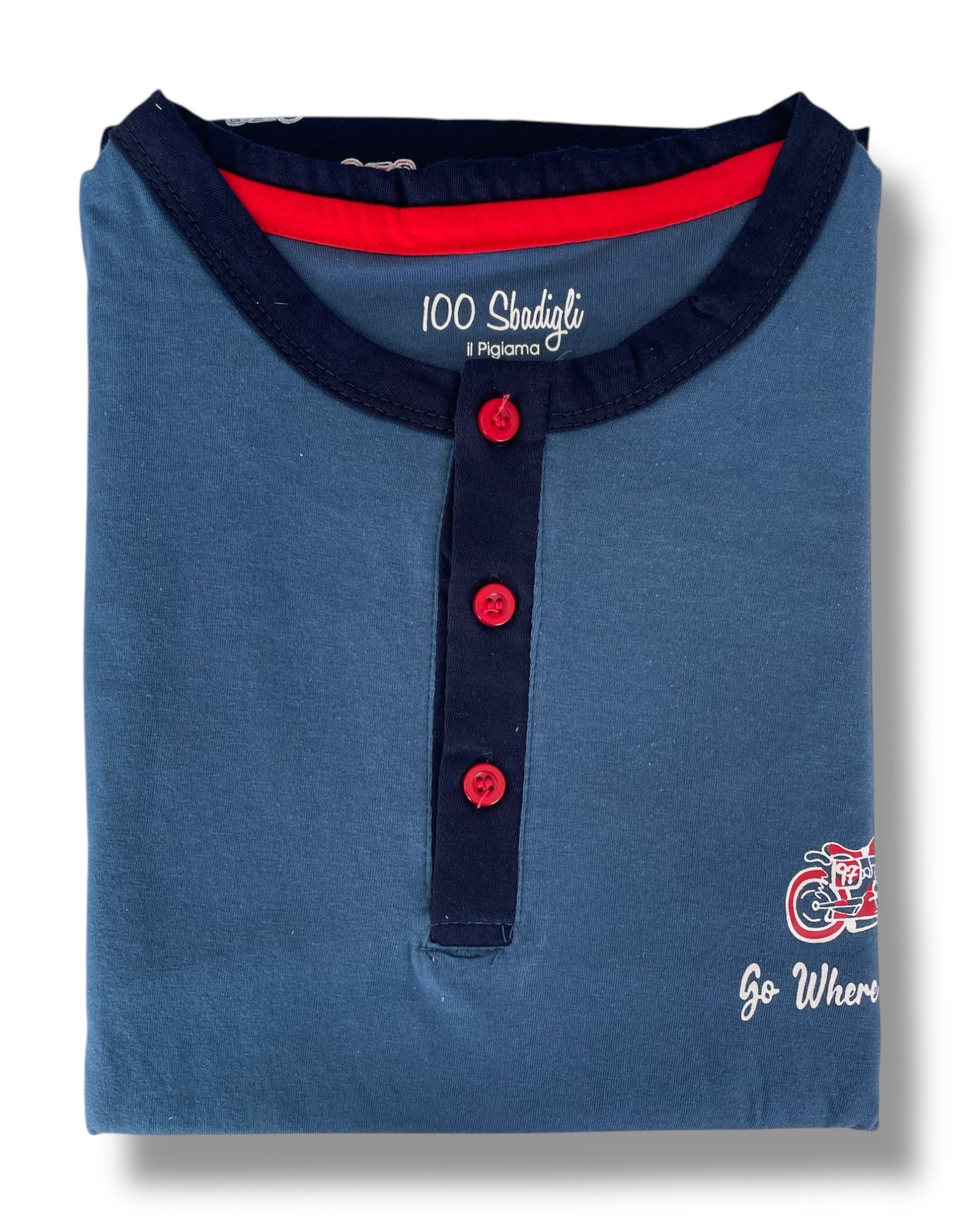 Pigiama uomo primavera estate in cotone di 100 Sbadigli Art. UL 603