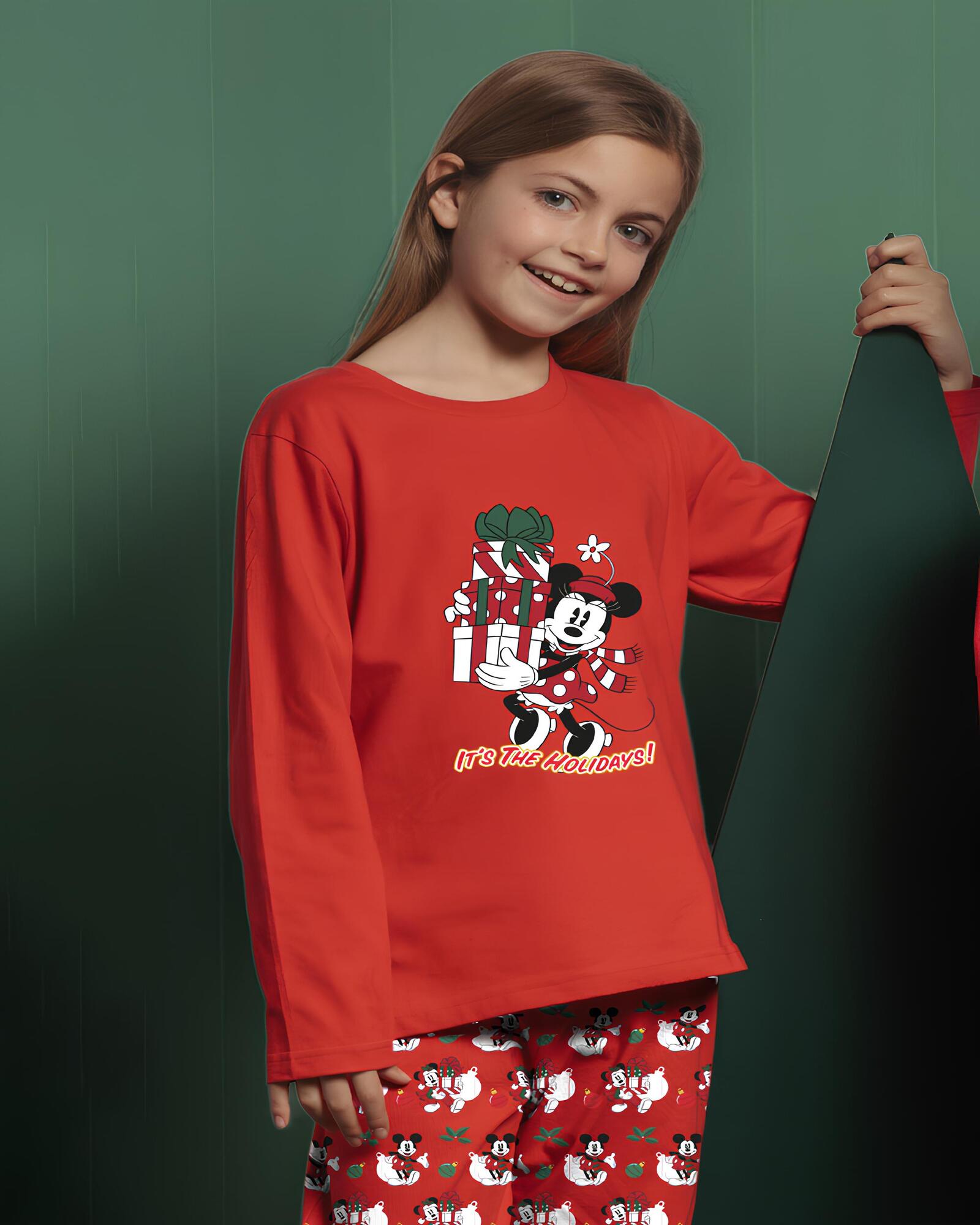 Winter Disney girl pajamas in warm Christmas cotton Art. 60632