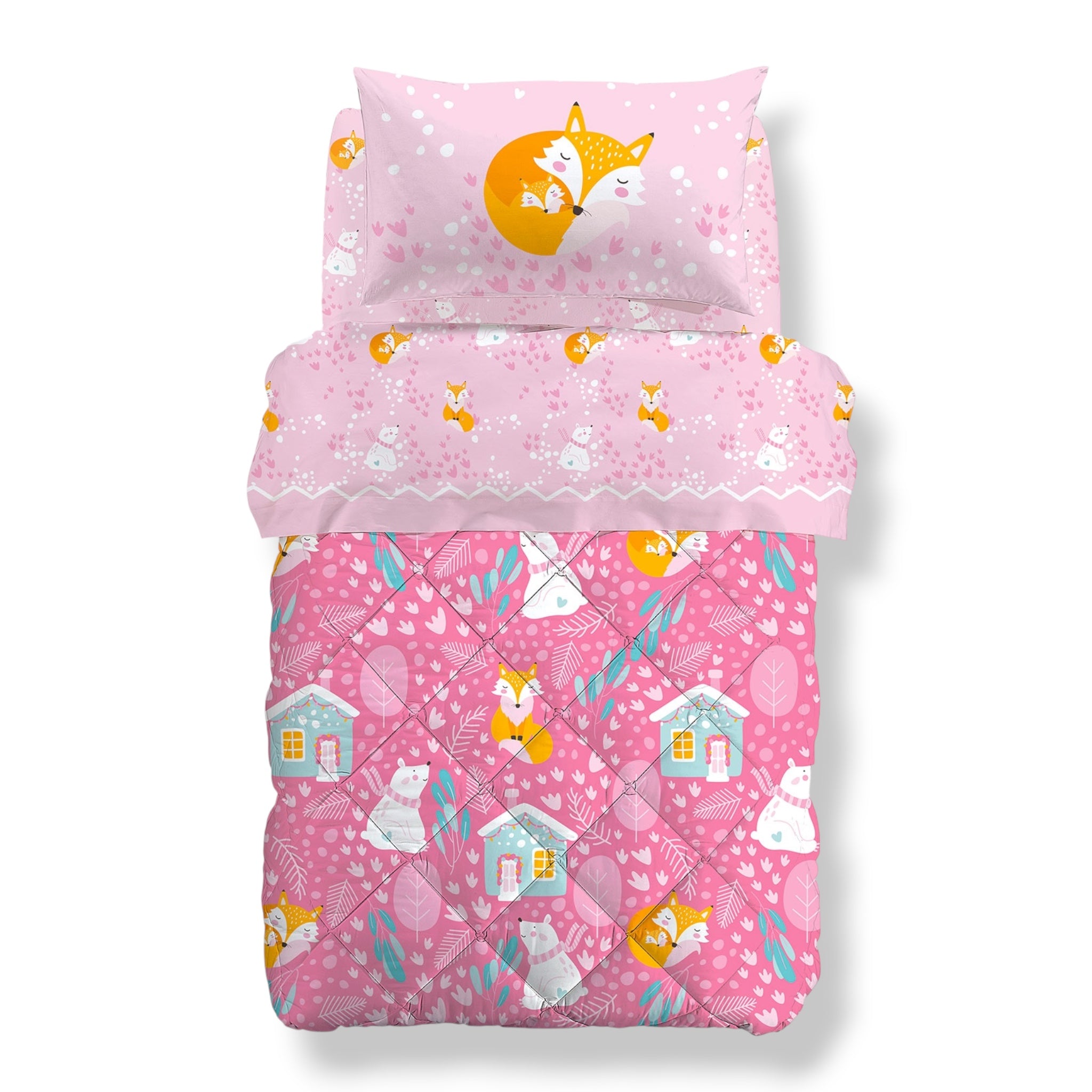 Trapunta invernale per letto singolo Caleffi in Cotone Art. Paesaggio