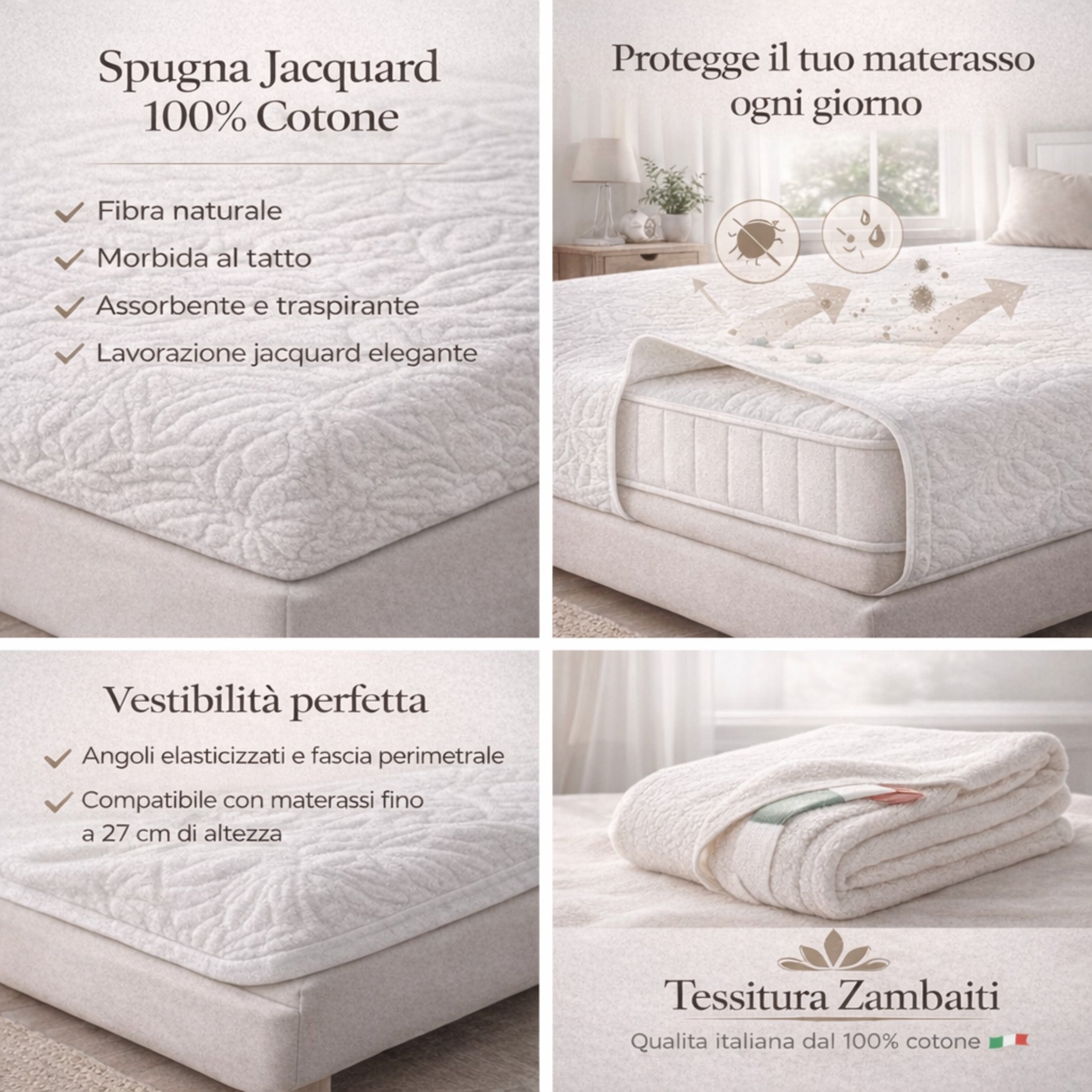 Coprisari Vibrance In Cotone E Seta Con Cerniera - 100x120 Cm - Ecologici E Riutilizzabili (Confezione Da 10)