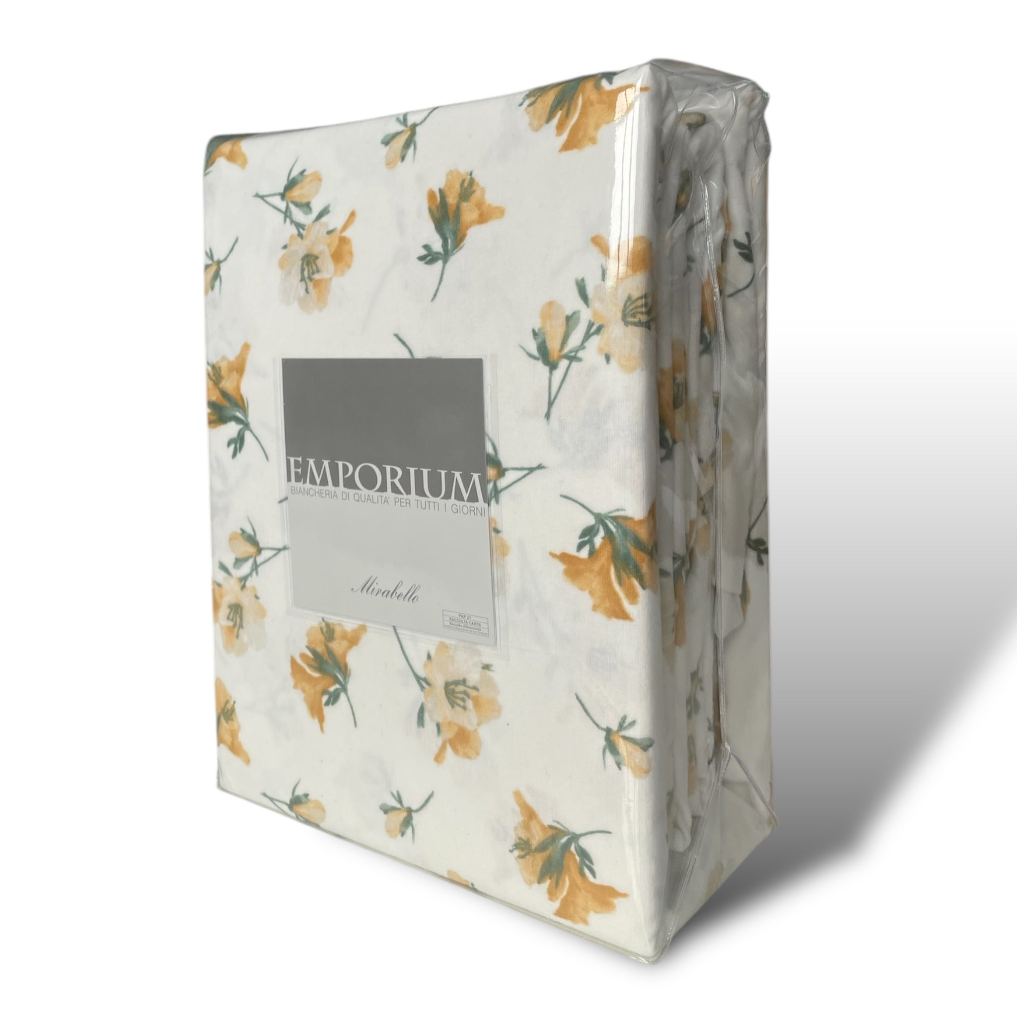 Completo Lenzuola Matrimoniali in Flanella Mirabello Fiori di Rododendro