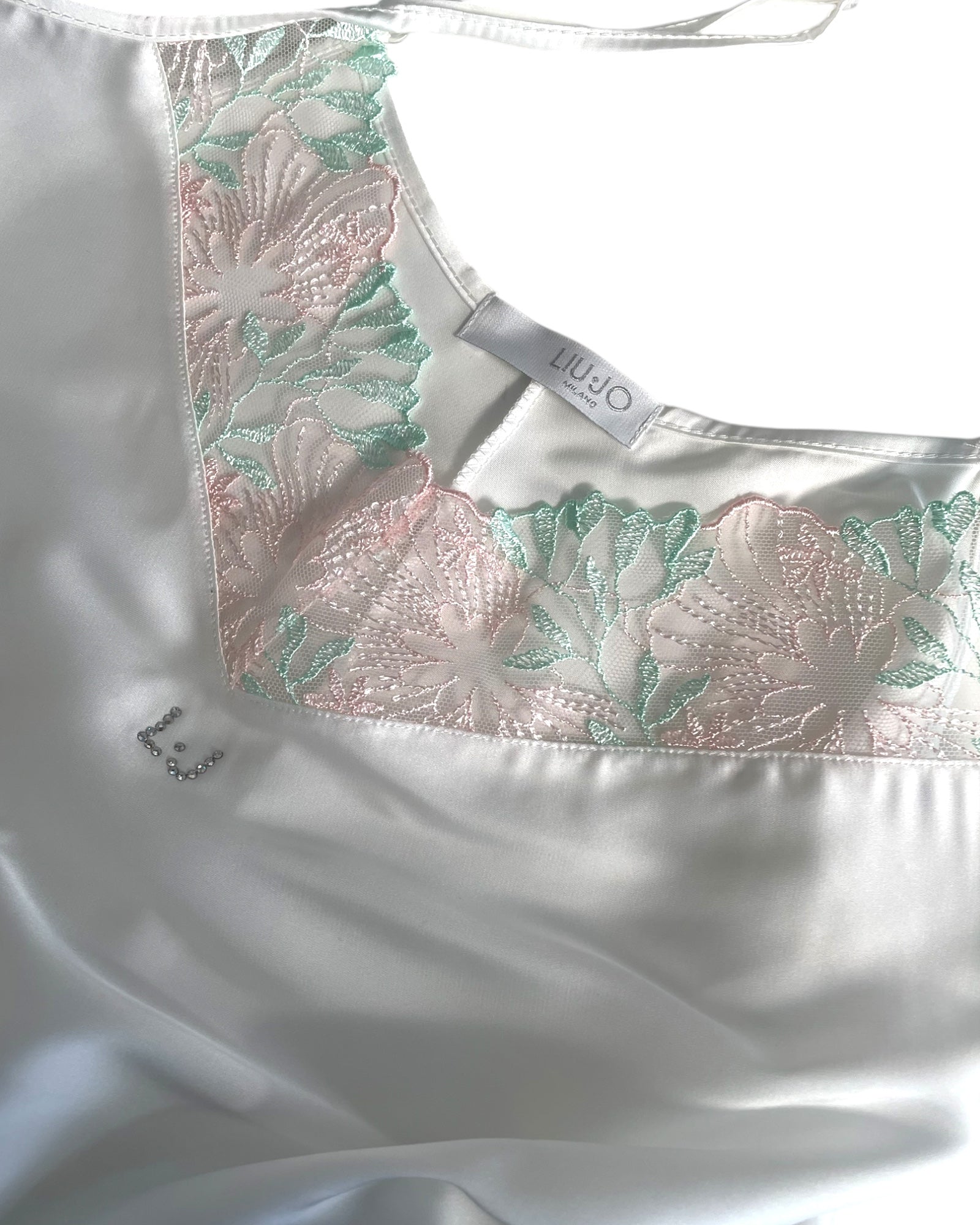 Camicia da notte donna sottoveste in raso e pizzo di Liu jo Art. DL0030