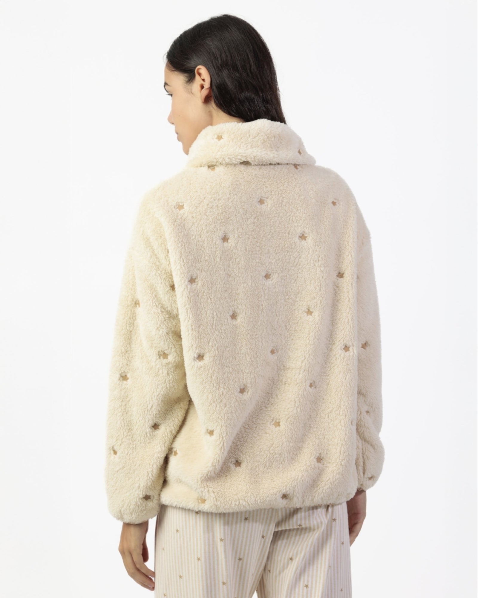 Vestaglia donna invernale in pile shearling con cerniera Admas Art. 67305