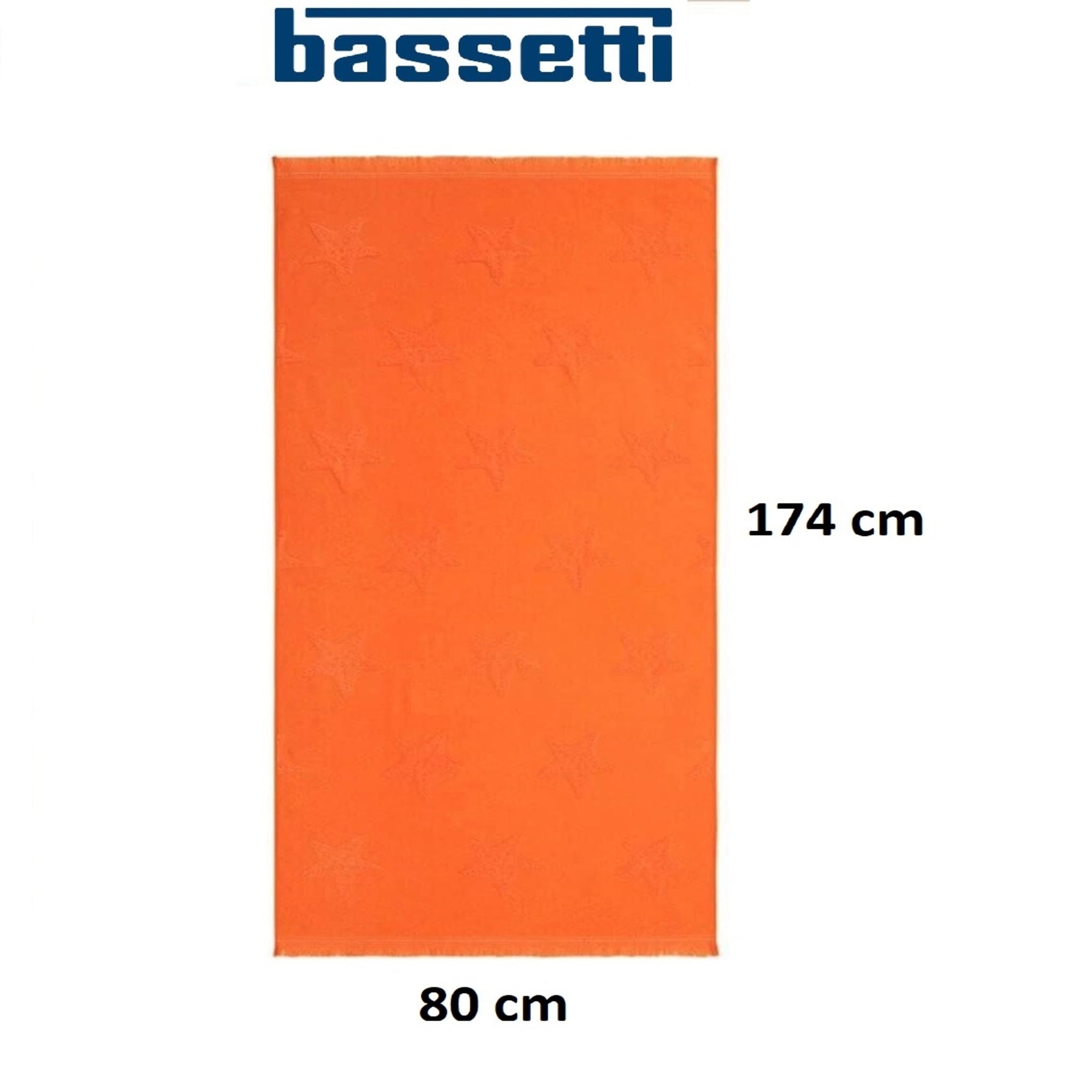 Bassetti beach towel in cotton terry with fringes 80x174cm Art. Stella