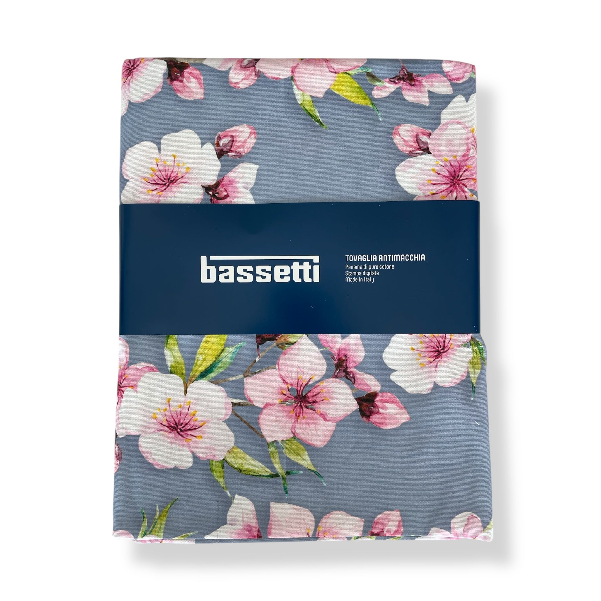 Tovaglia antimacchia Bassetti in cotone panama stampa digitale Art. Peach blossom