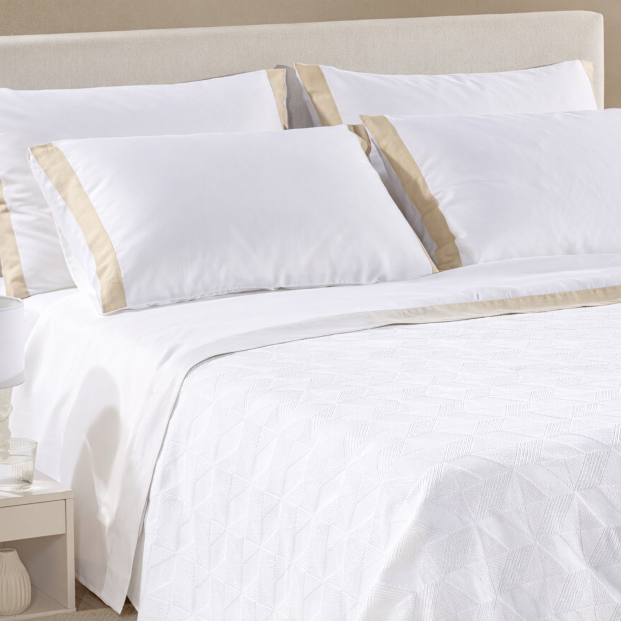 Copriletto Matrimoniale Caleffi non trapuntato in cotone jacquard Art. Rapallo