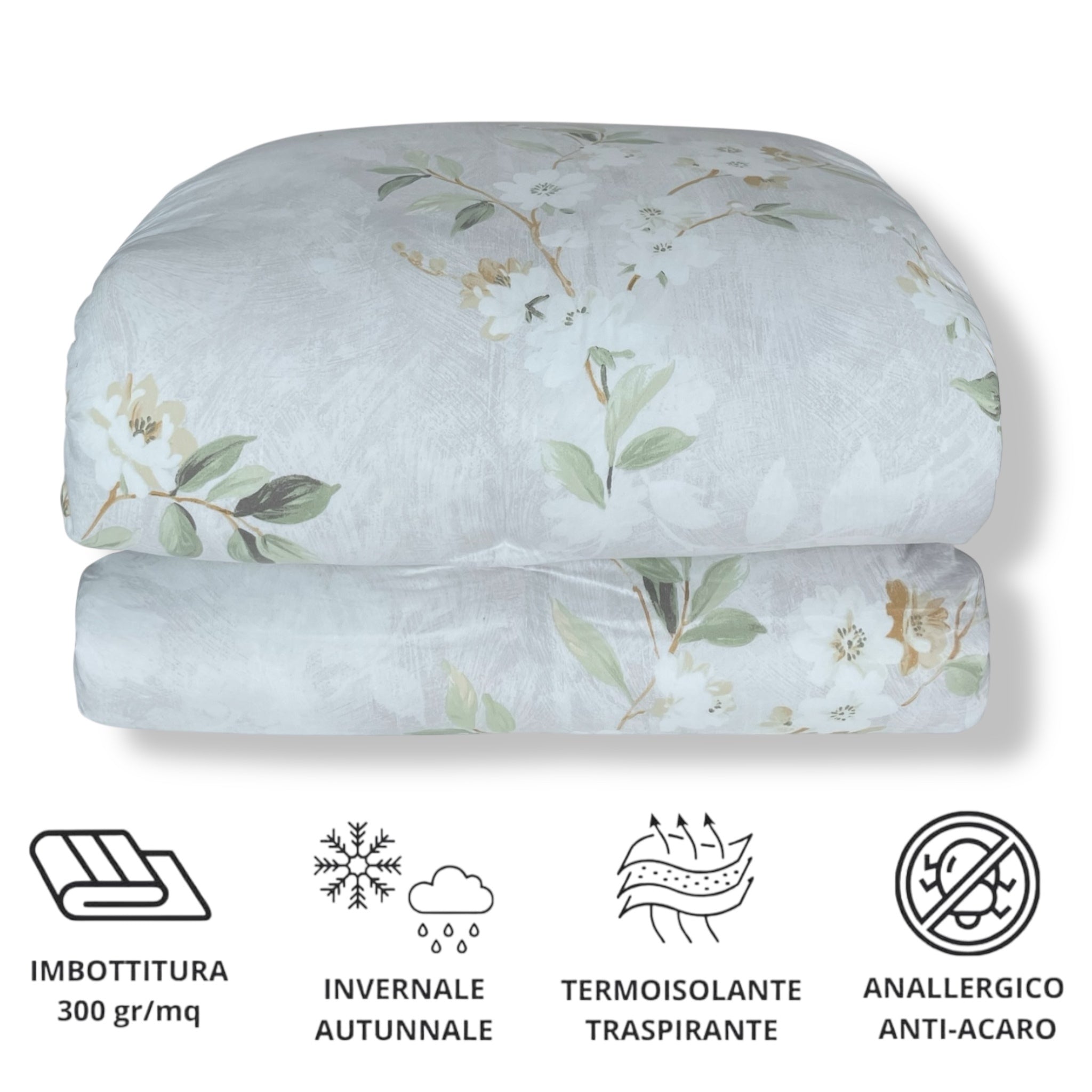 Trapunta Matrimoniale Fancy Home in microfibra Aspen Grigia 245x250 cm