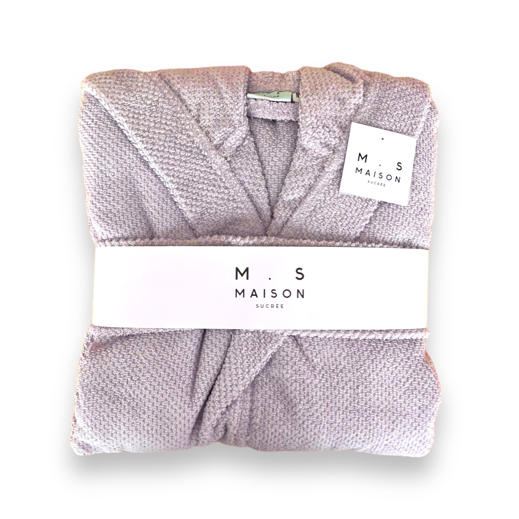 Accappatoio Unisex Pepe 425 gr di Maison Sucrée in spugna 100% Cotone Col. Glicine