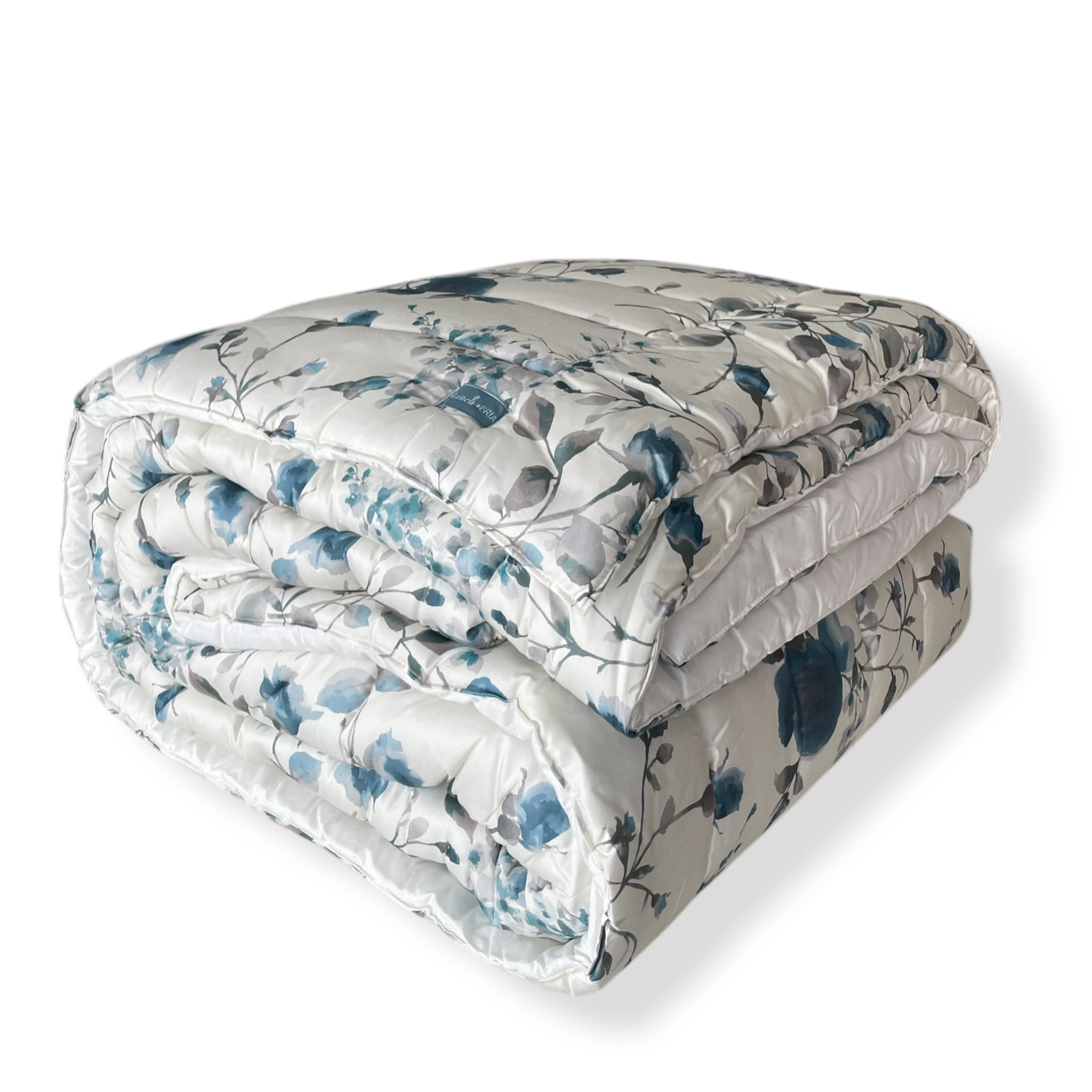 Trapunta invernale matrimoniale di Bianch-Eria in raso di cotone Art. Sanremo