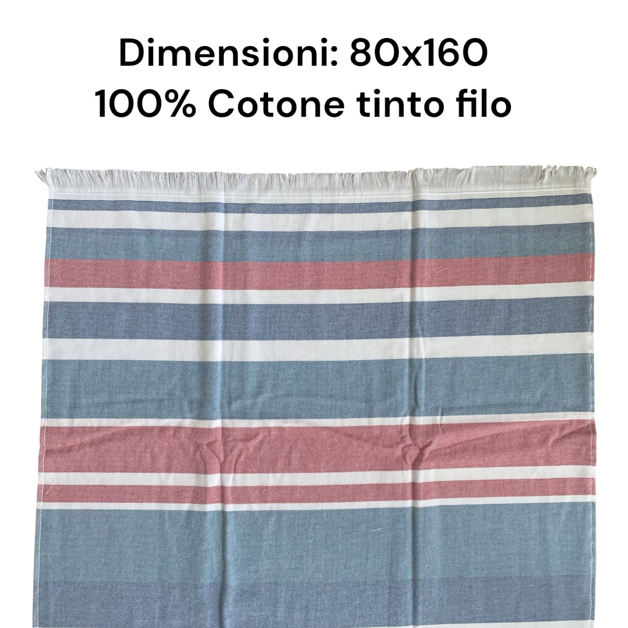 Telo Mare Bassetti in spugna di cotone con frange 80x160cm Art. Samoa