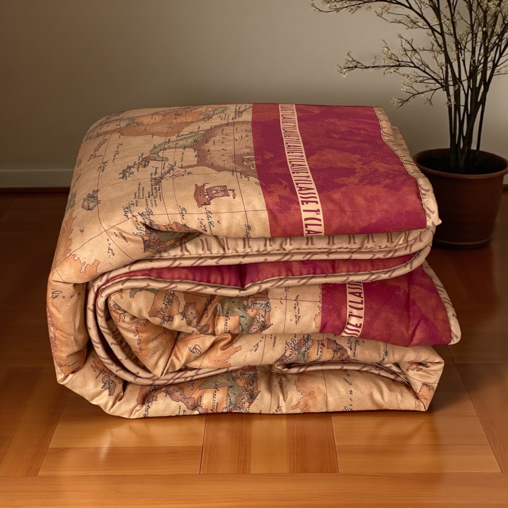 Plaid In Raso Di Cotone Geo Red 130X170 cm Alviero Martini 1a Classe