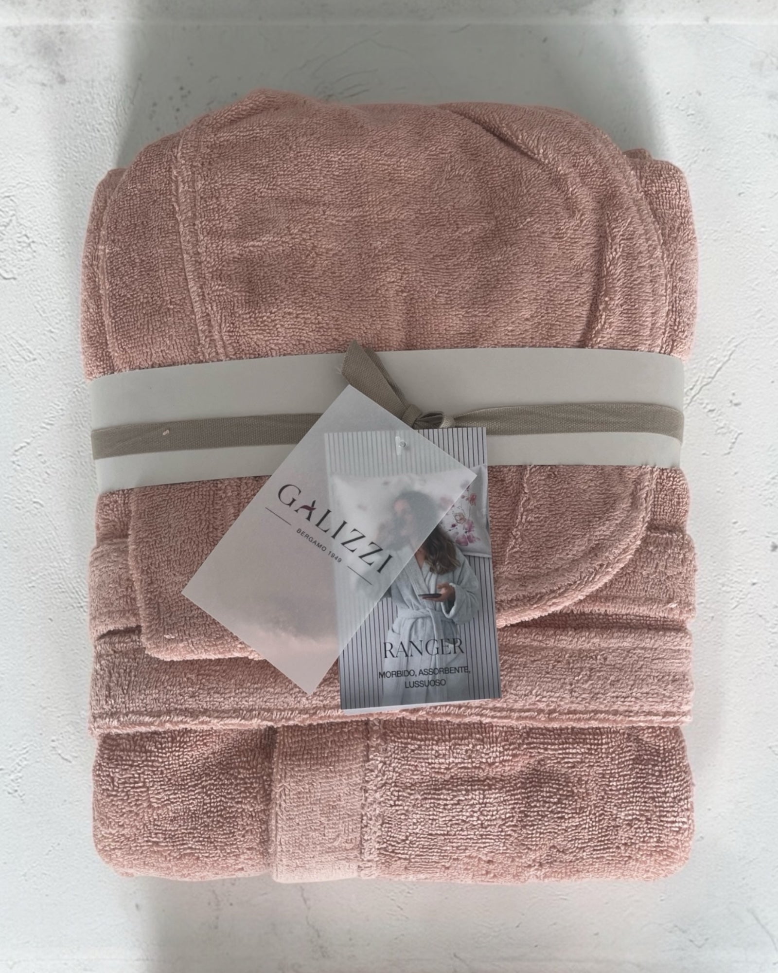 Accappatoio Galizzi cipria confezione elegante