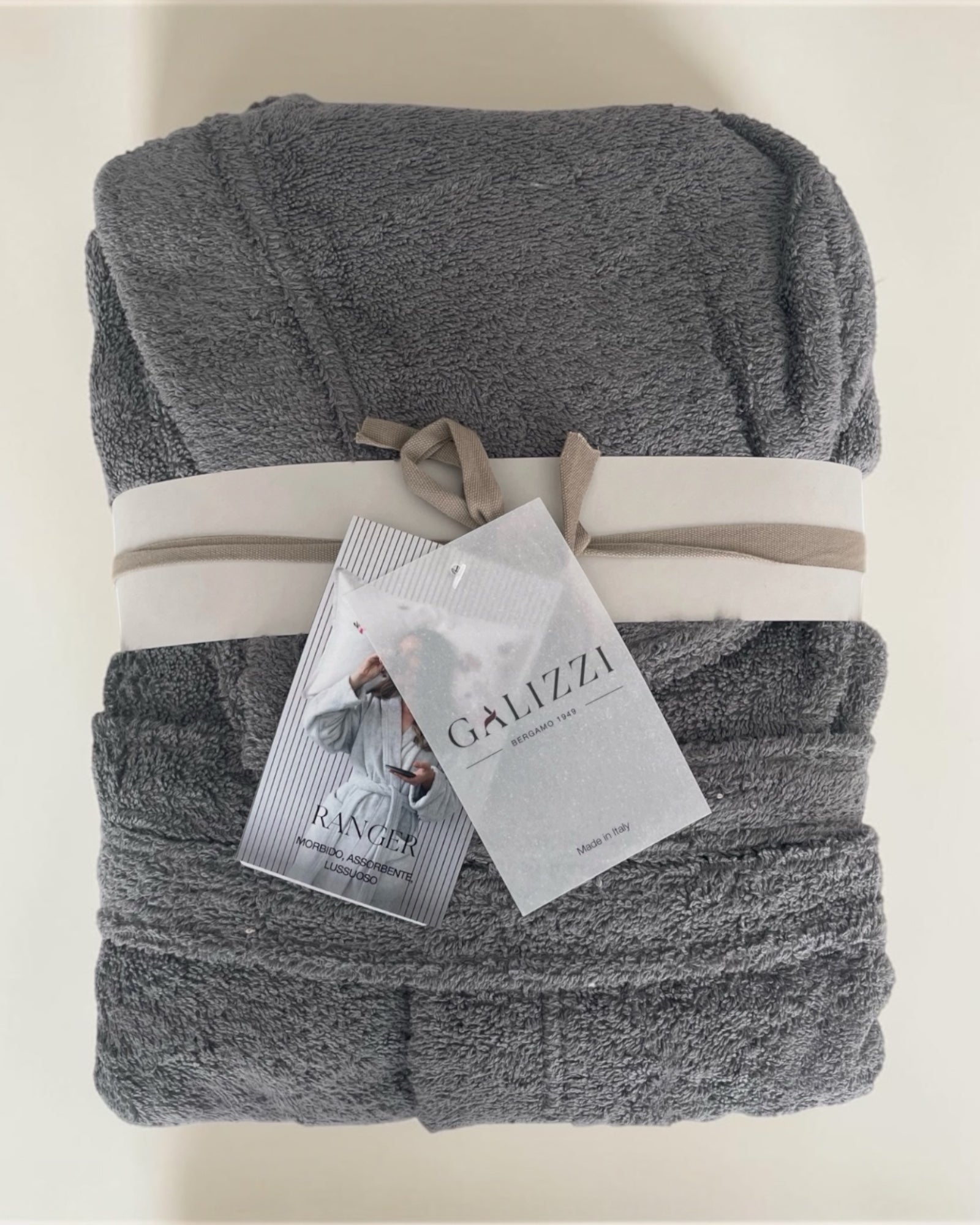 Accappatoio Galizzi grigio confezione elegante