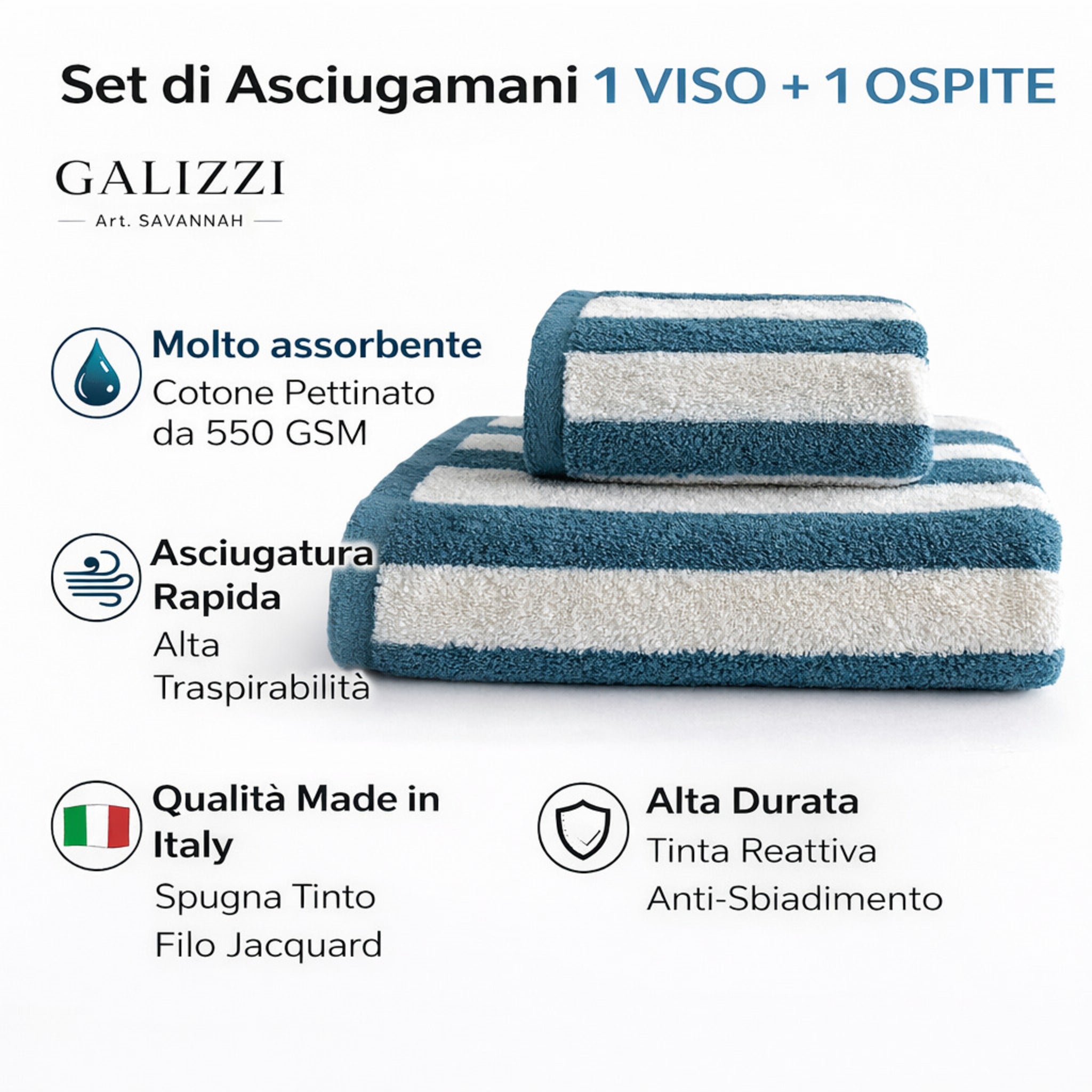 Dettaglio trama jacquard asciugamani cotone tinto filo