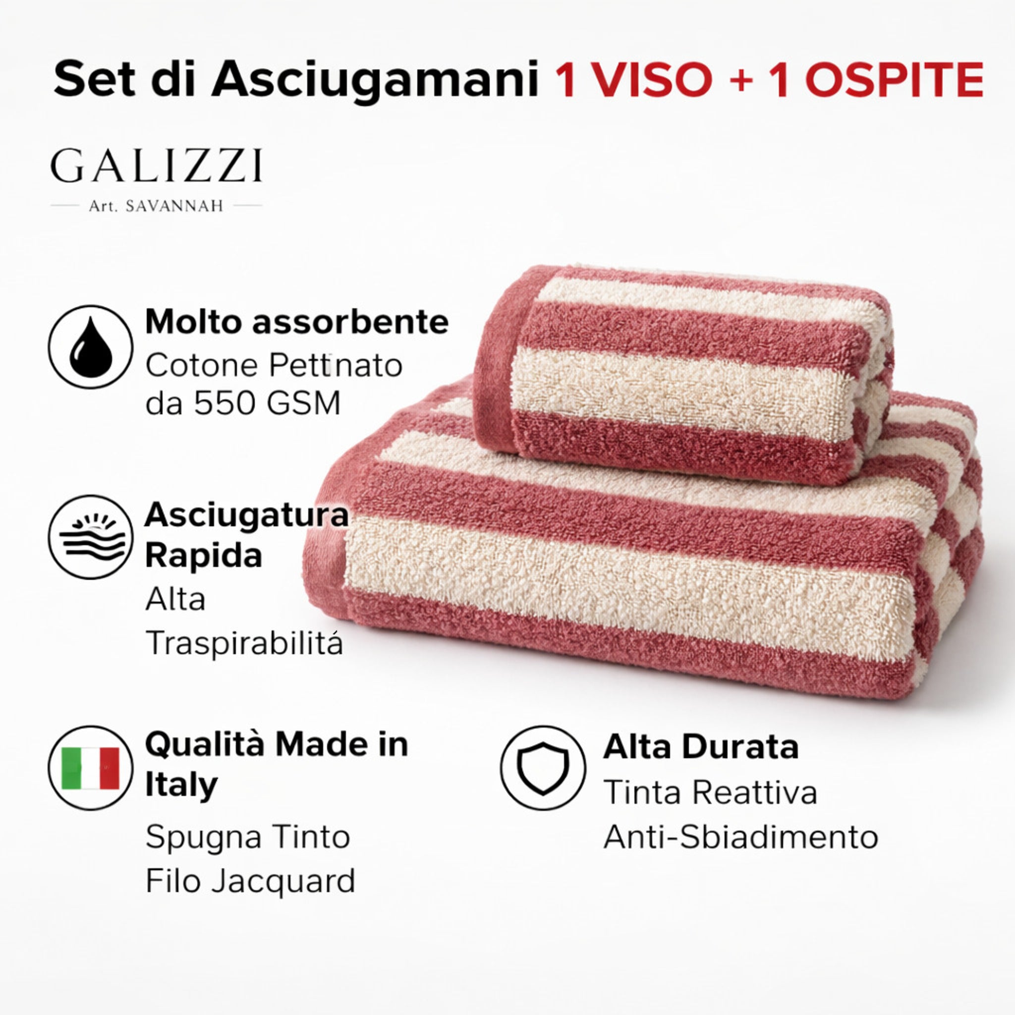 Dettaglio trama jacquard asciugamani cotone tinto filo