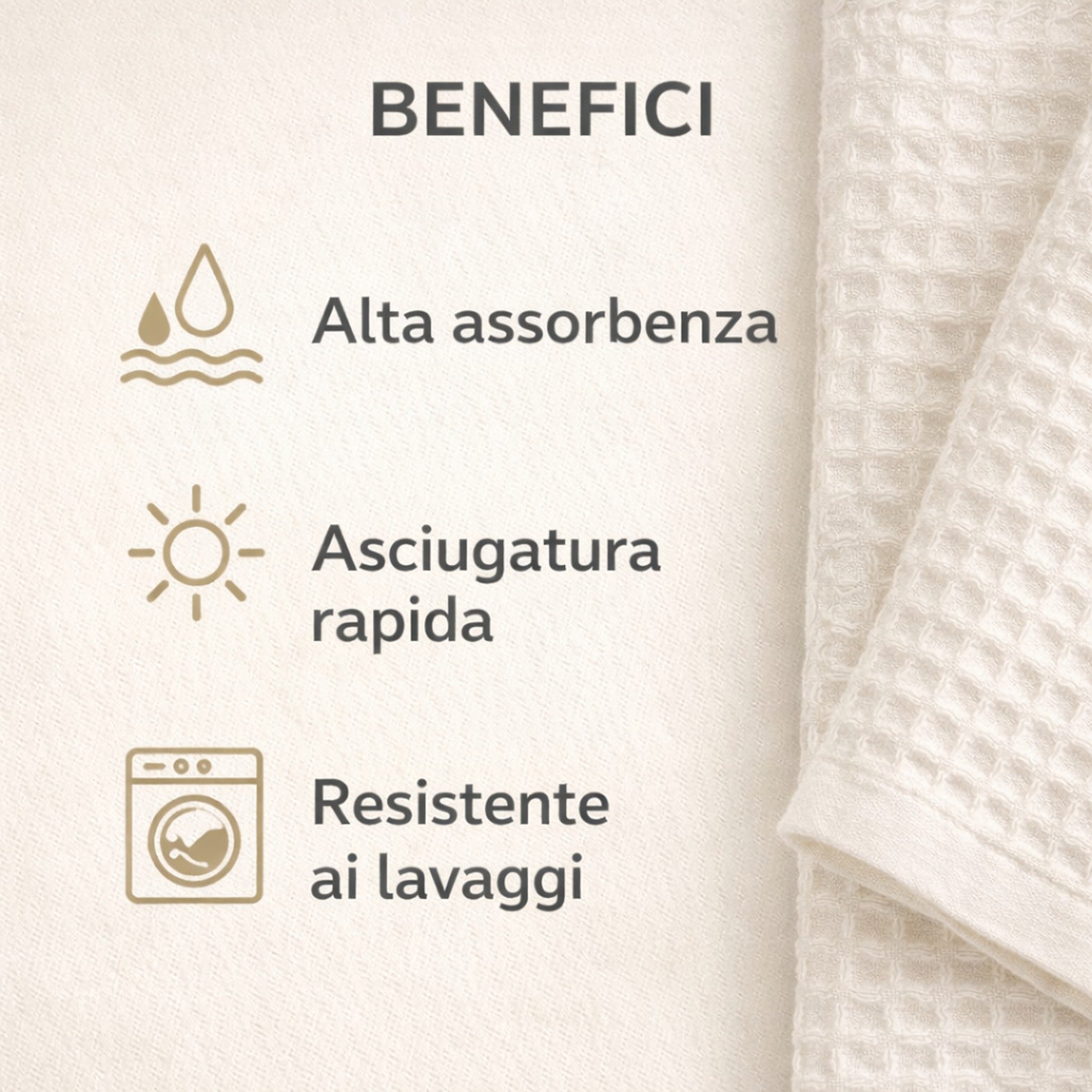 Asciugamani alta assorbenza asciugatura rapida nido d’ape