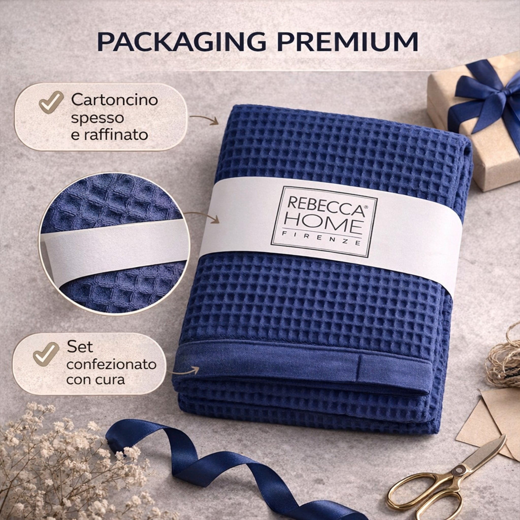 Set asciugamani Rebecca Home confezione elegante ideale regalo