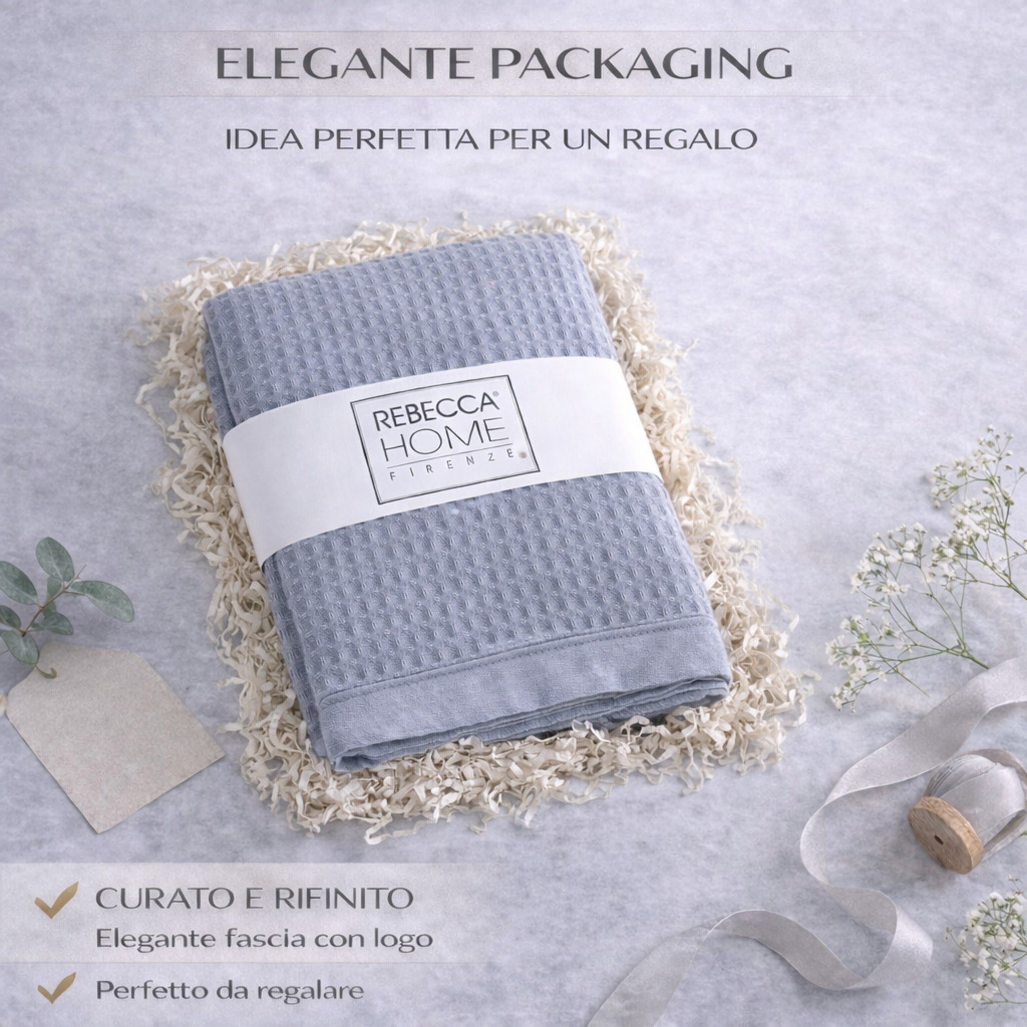 Set asciugamani Rebecca Home confezione elegante ideale regalo