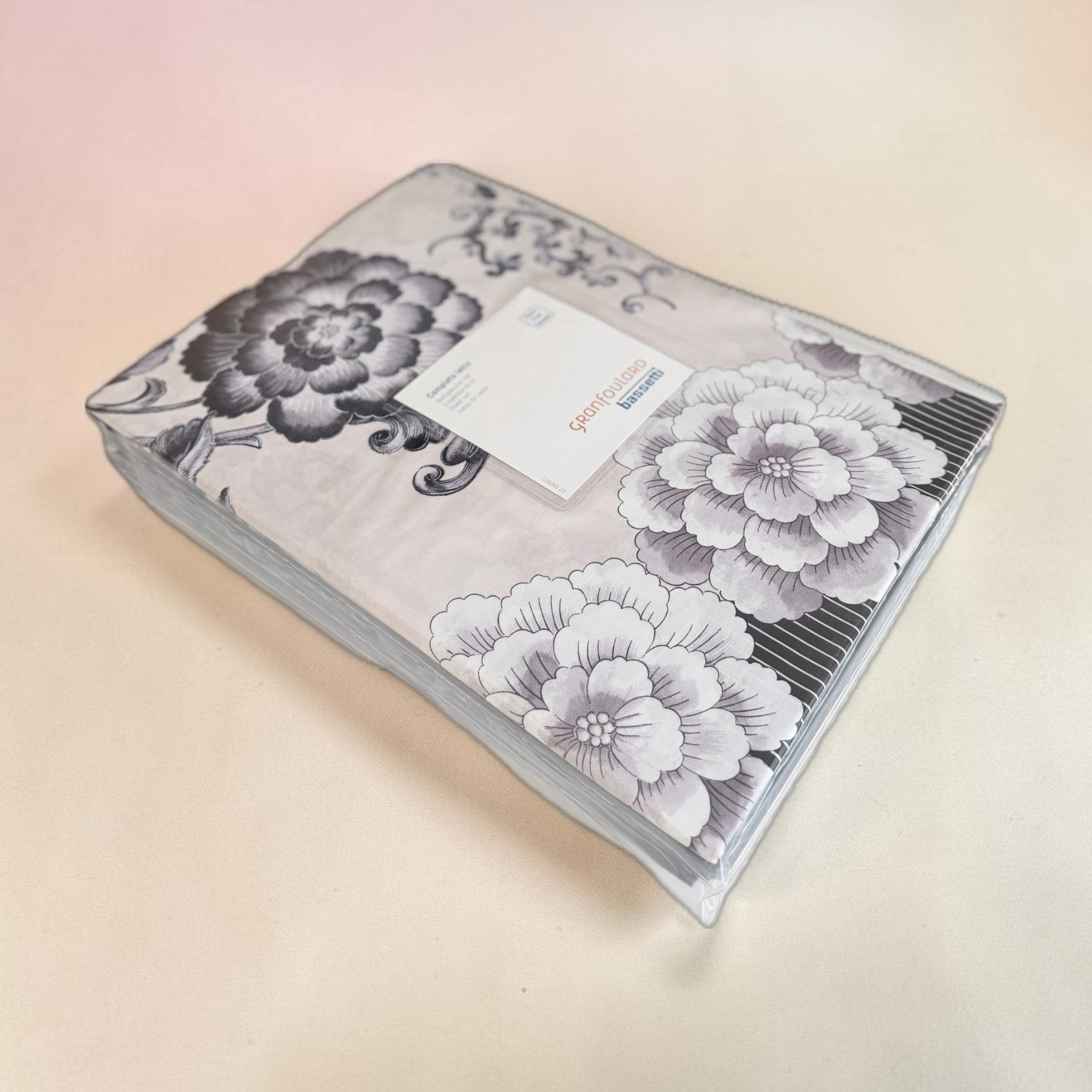Confezione originale completo lenzuola matrimoniale Bassetti Granfoulard Paraggi colore Avorio