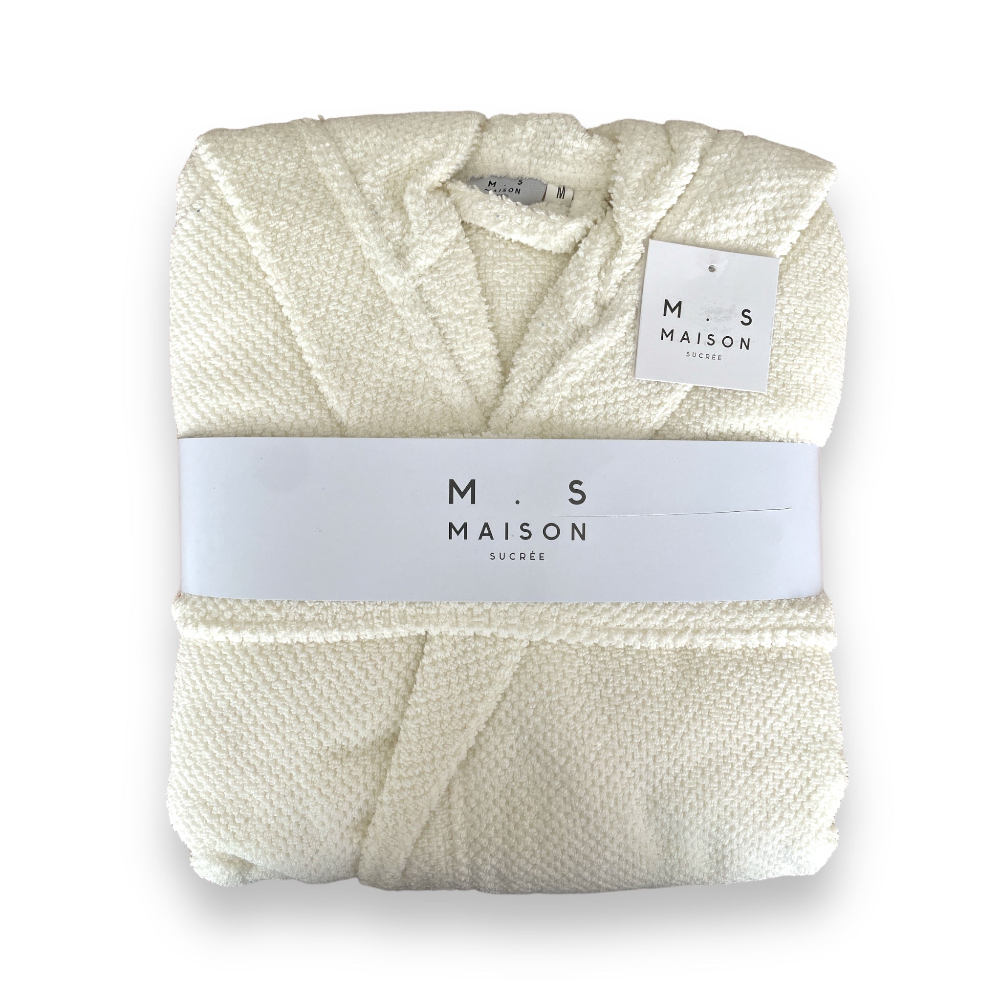 Accappatoio Unisex Pepe 425 gr di Maison Sucrée in spugna 100% Cotone Col. Burro