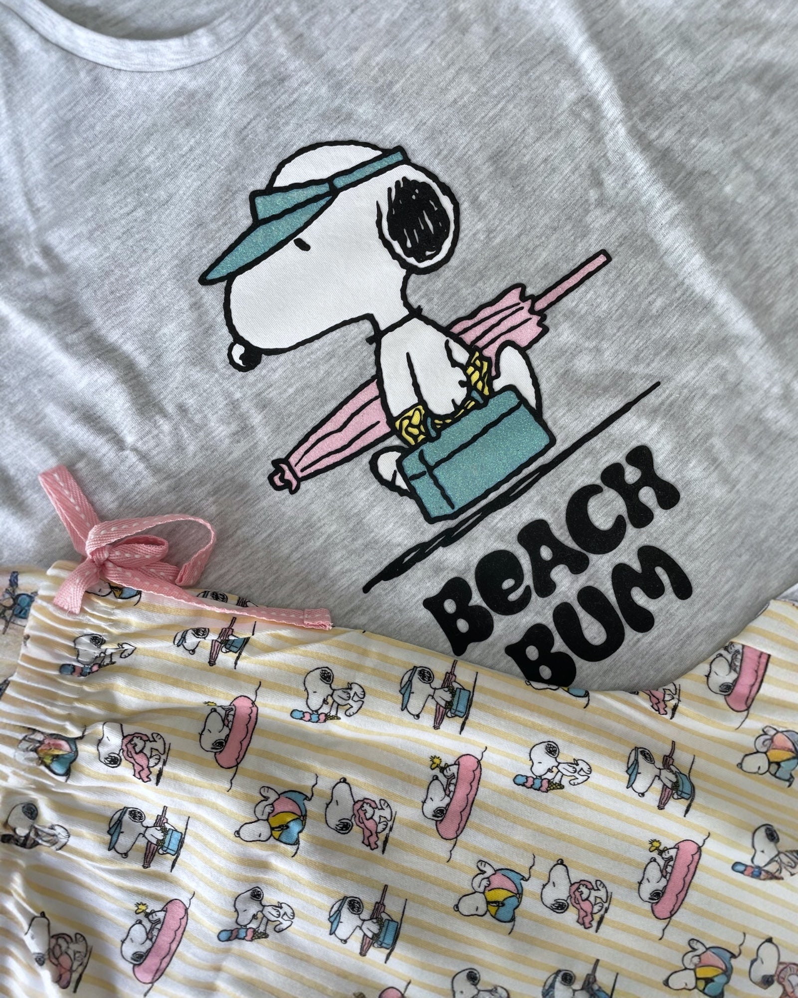 canotta snoopy beach bum donna stampa cotone