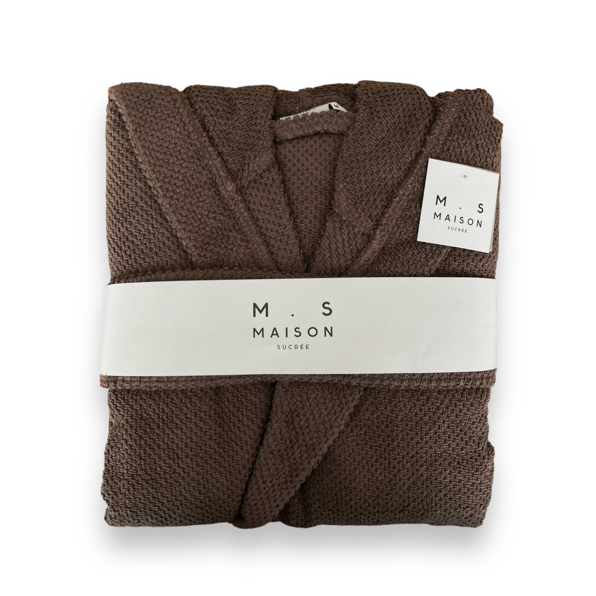 Accappatoio Unisex Pepe 425 gr di Maison Sucrée in spugna 100% Cotone Col. Cioccolato