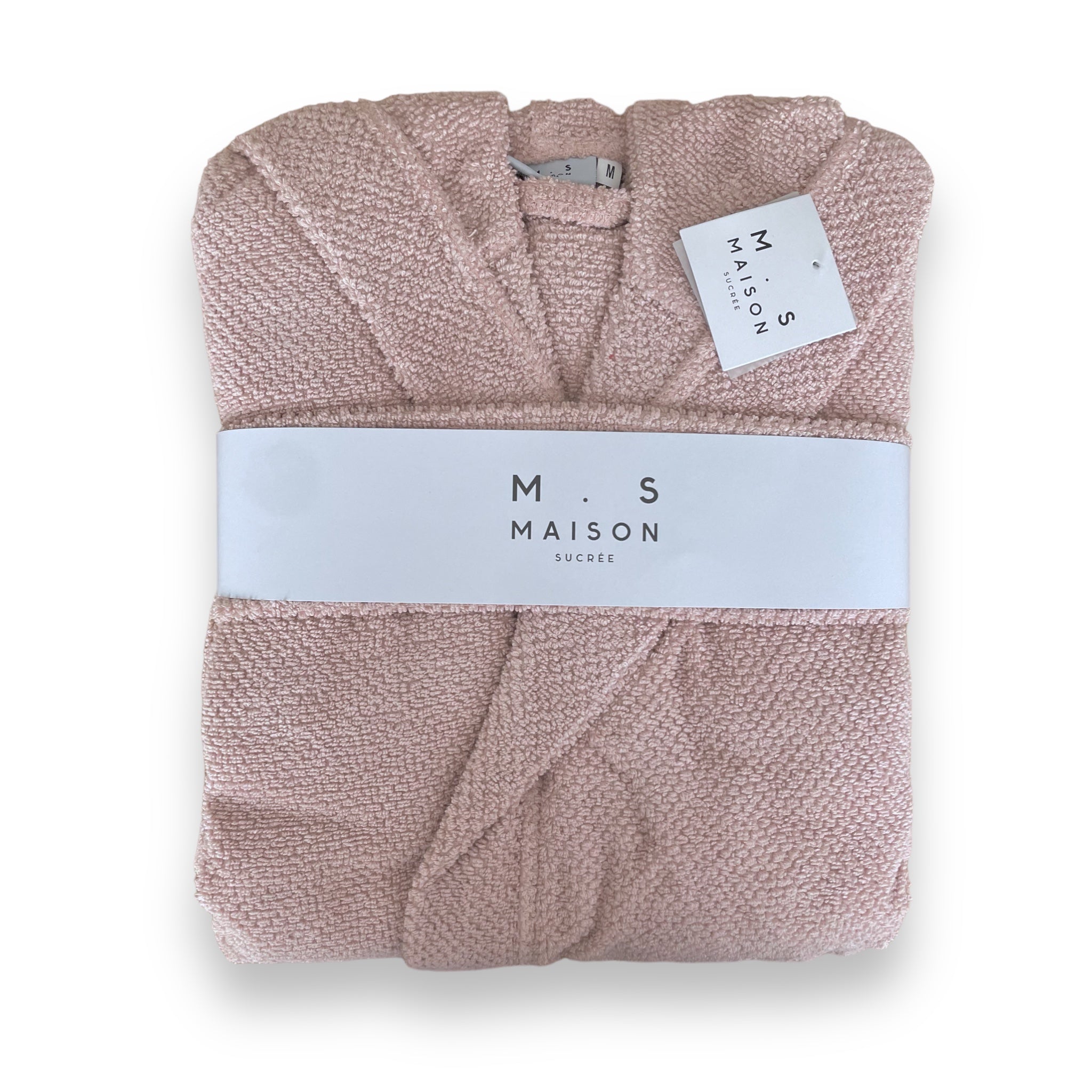 Accappatoio Unisex Pepe 425 gr di Maison Sucrée in spugna 100% Cotone Col. Cipria