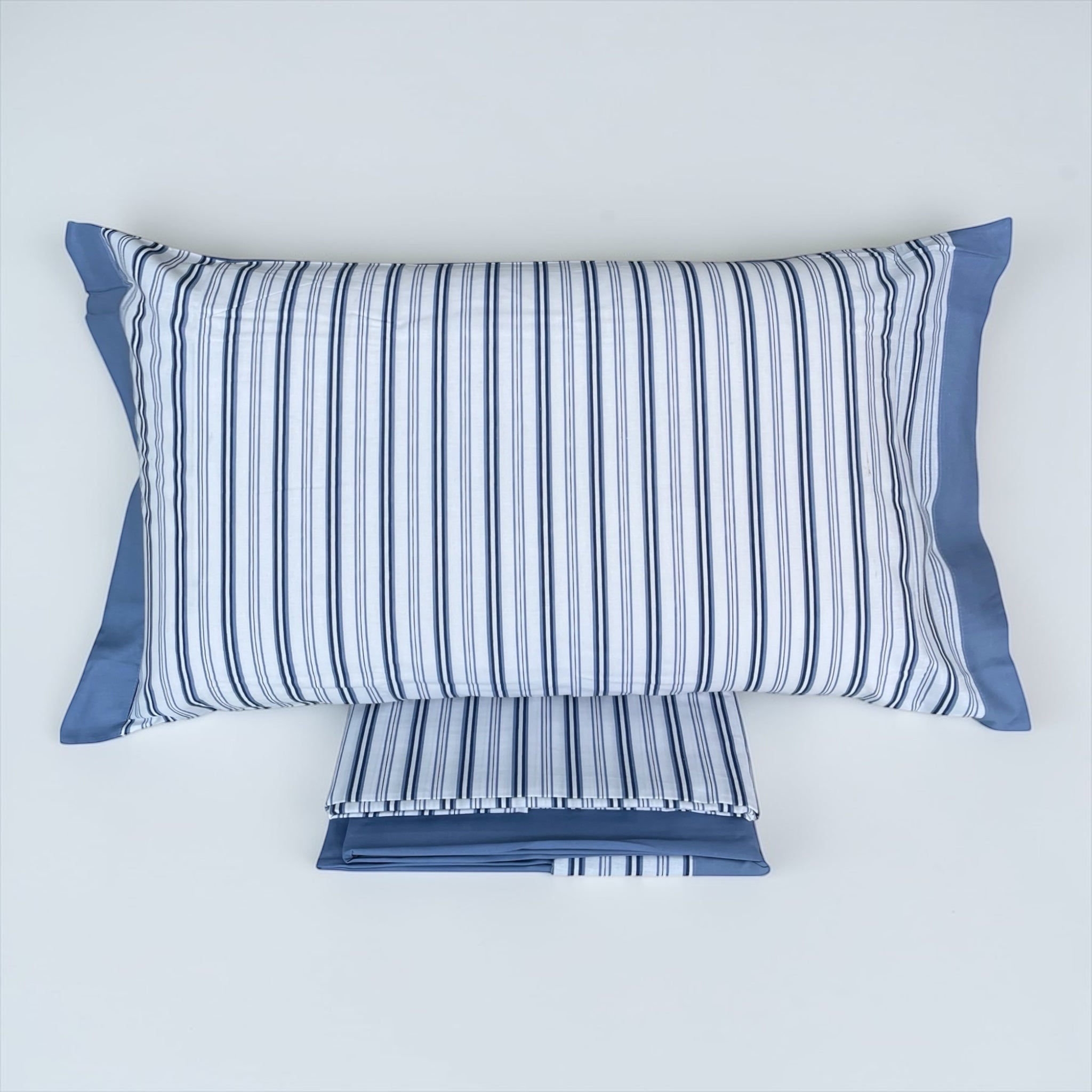 Set lenzuola matrimoniali cotone fantasia righe eleganti