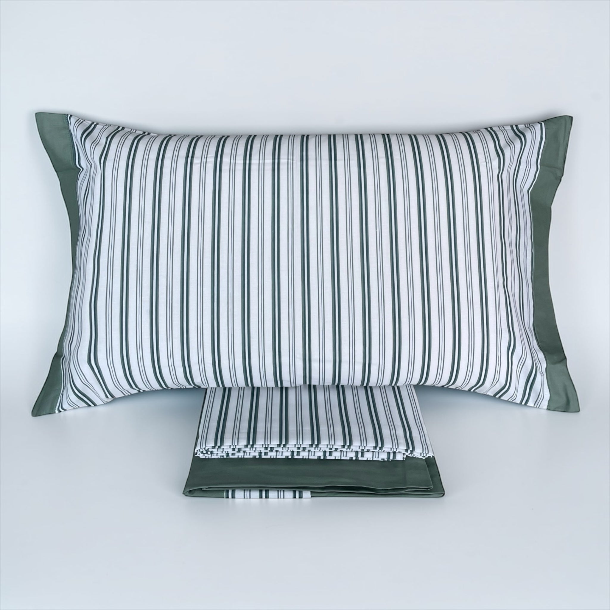 Set lenzuola matrimoniali cotone fantasia righe eleganti