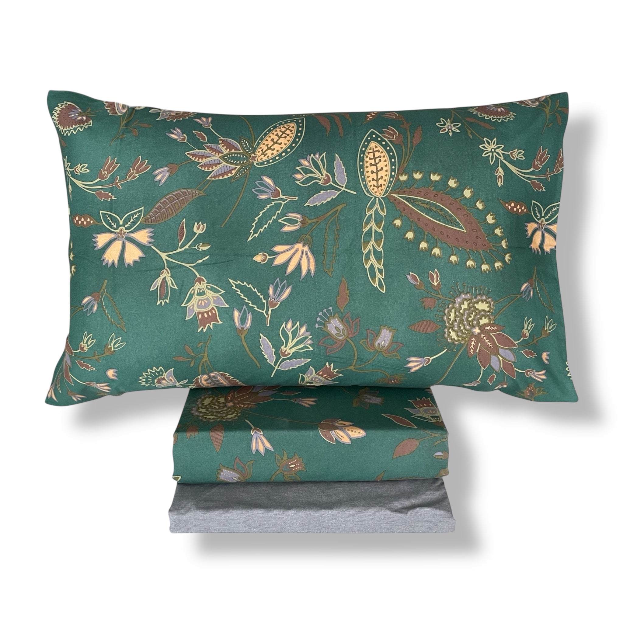 lenzuola matrimoniali floreali eleganti bassetti verde