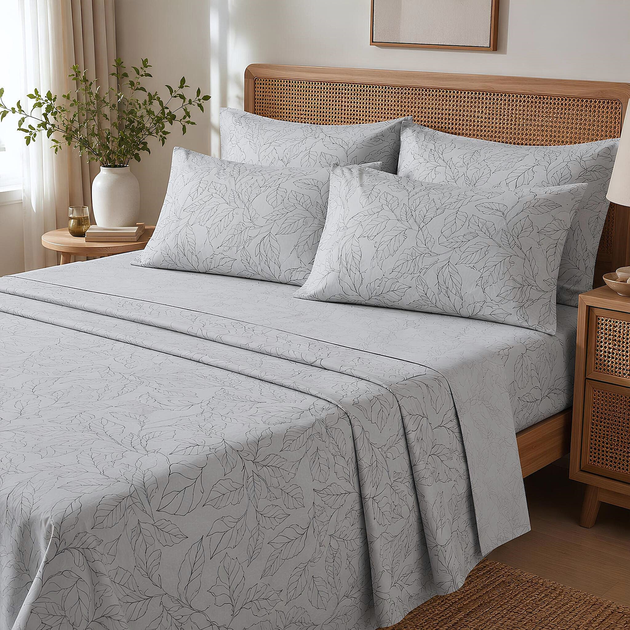 Completo lenzuola matrimoniale Zambaiti Prion in 100% cotone colore grigio Made in Italy