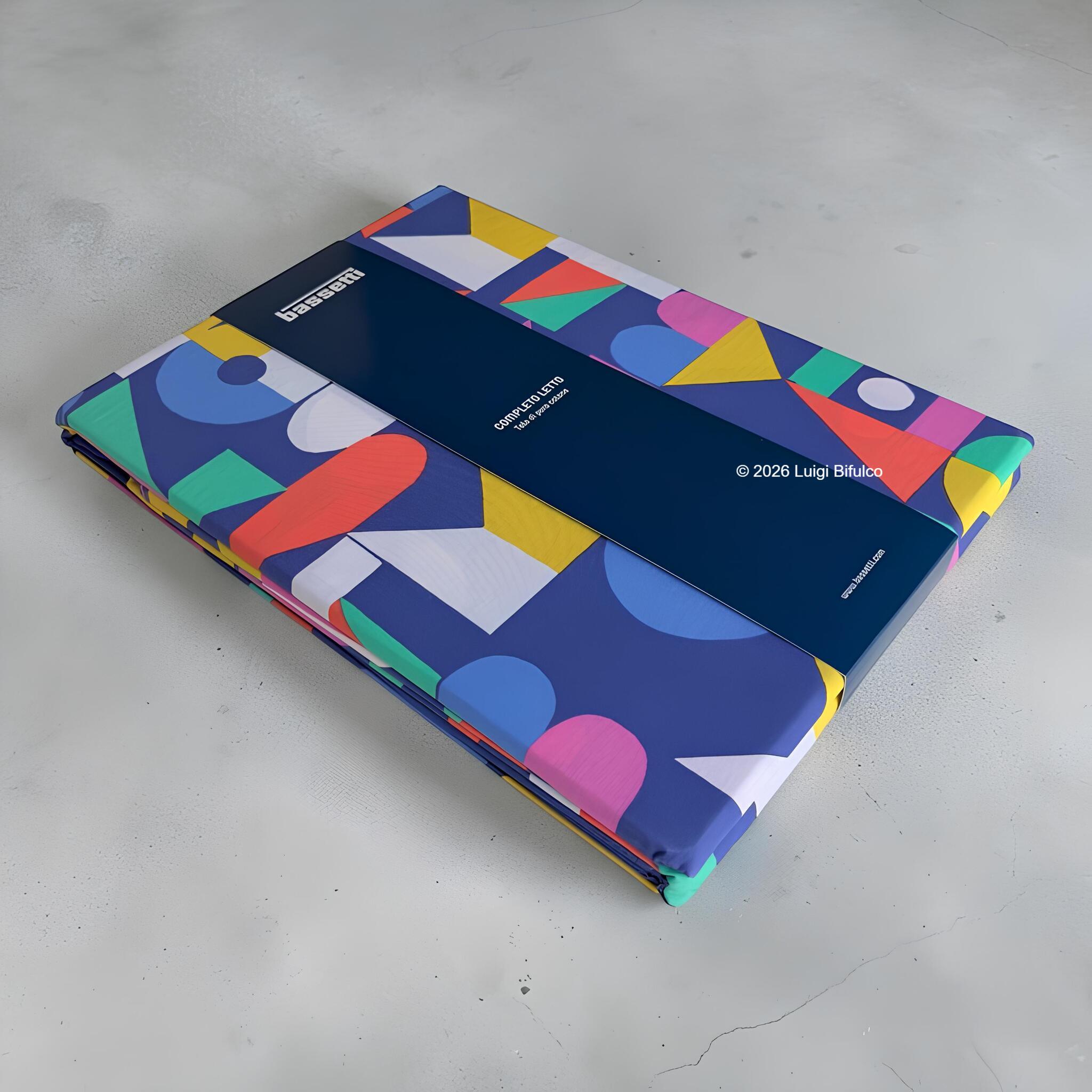 Confezione originale completo lenzuola singolo Bassetti Playtime blu