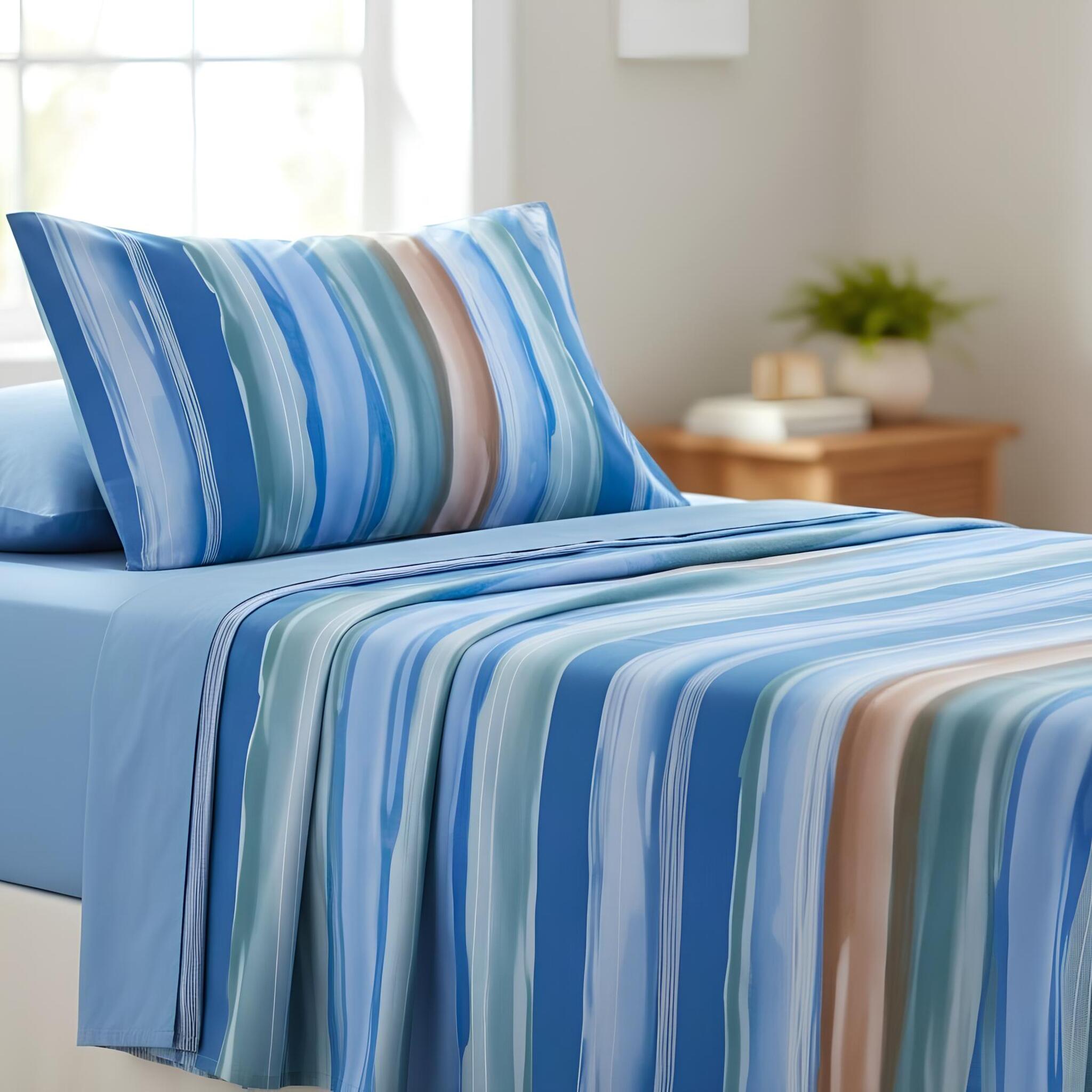 completo lenzuola singolo bassetti extension blu