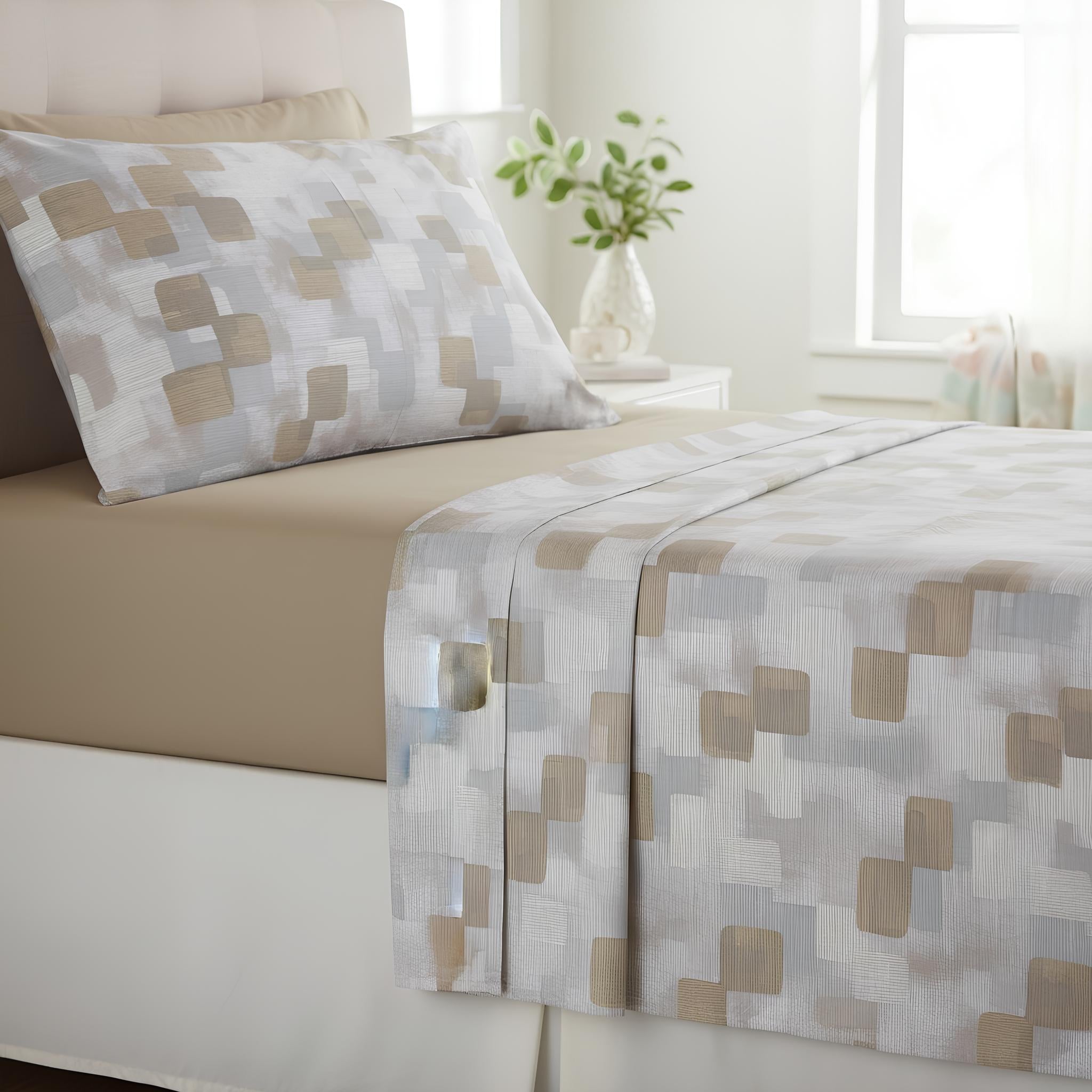 completo lenzuola singolo bassetti gaming beige