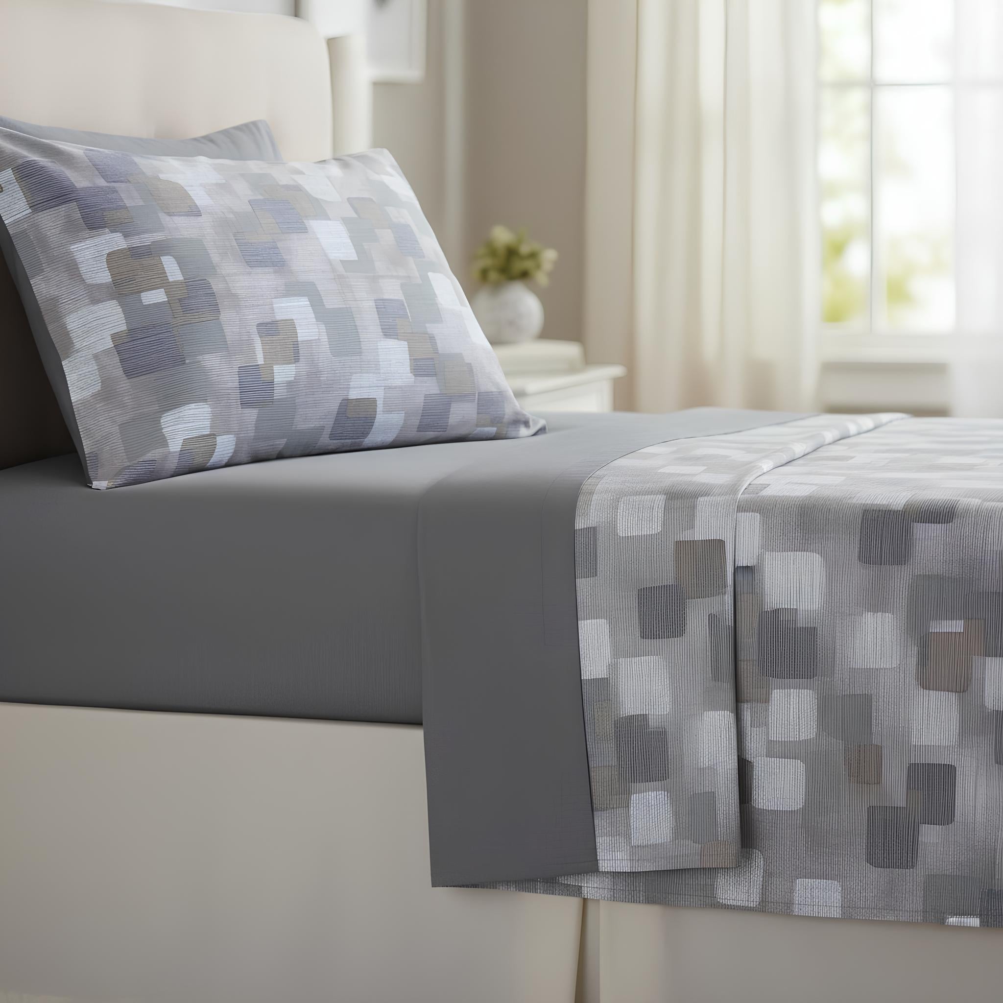 completo lenzuola singolo bassetti gaming grigio