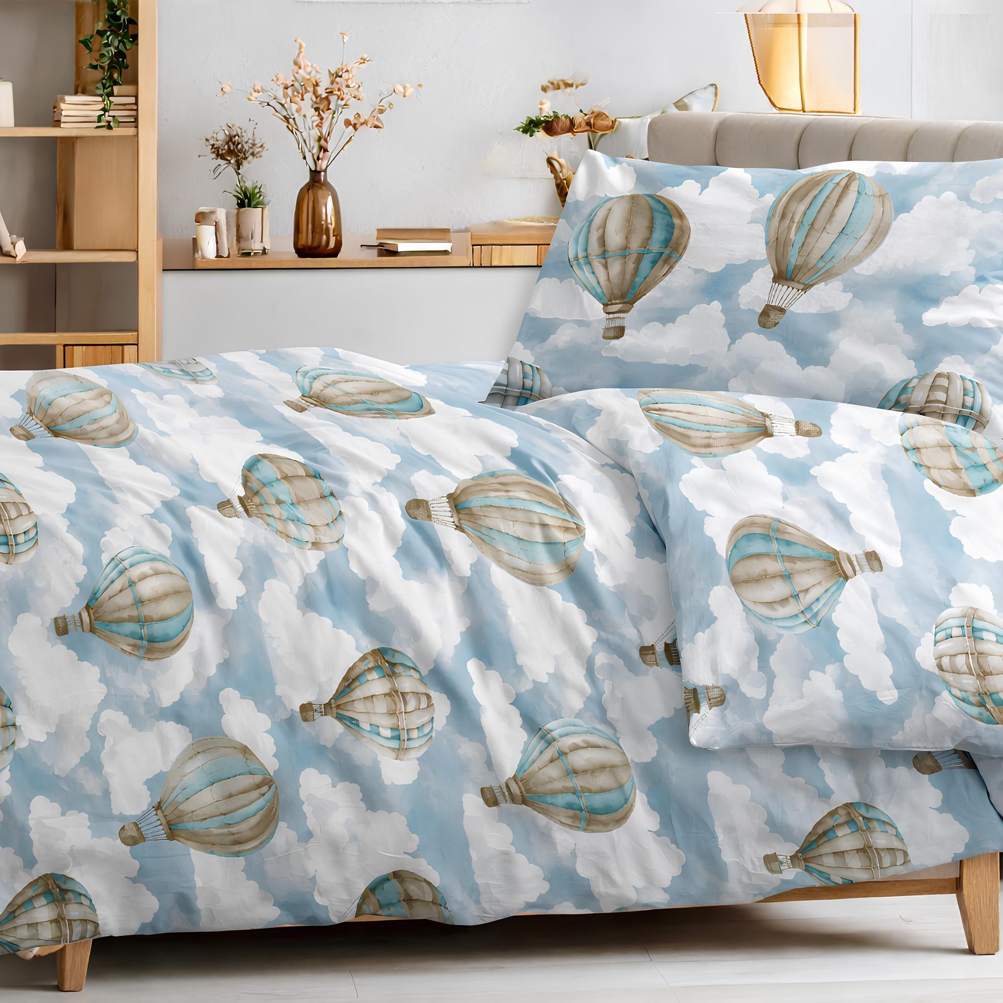 Completo lenzuola singolo Zambaiti Fluttu fantasia mongolfiere