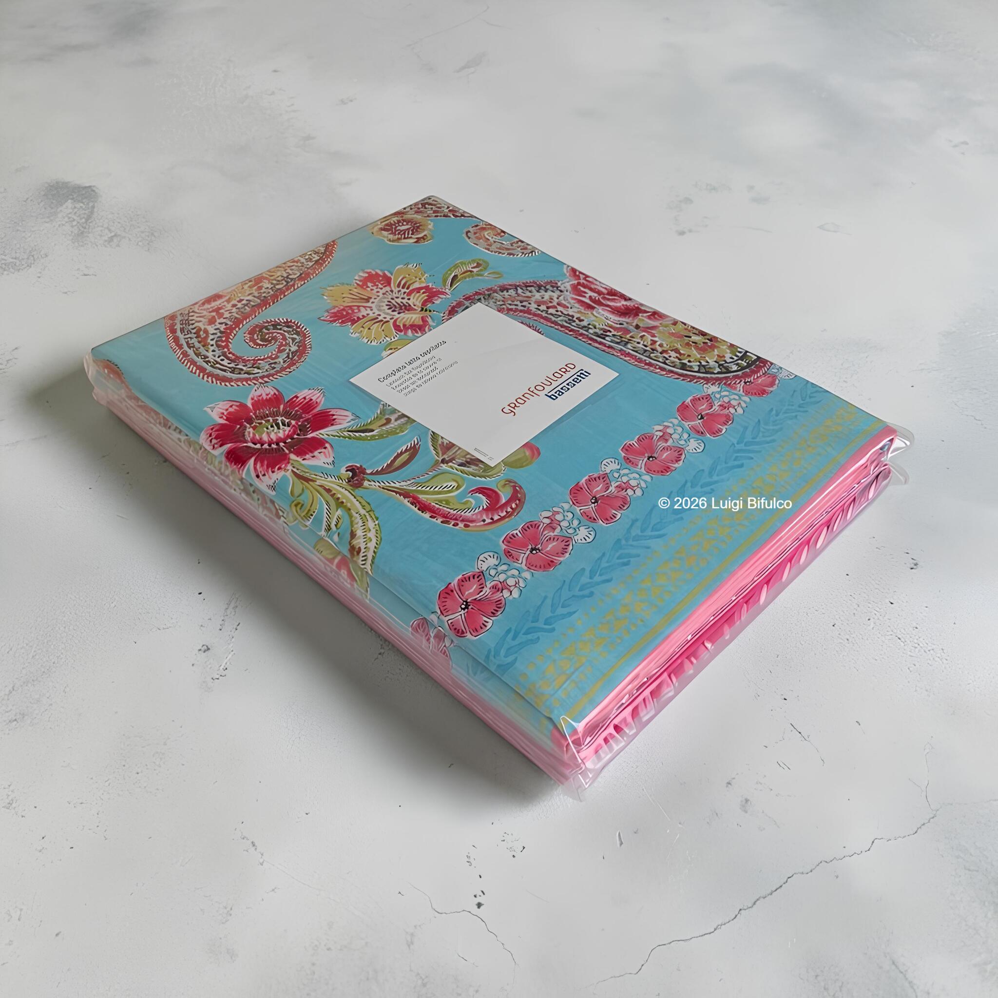 Confezione originale completo lenzuola matrimoniale Bassetti Granfoulard Rapallo Made in Italy