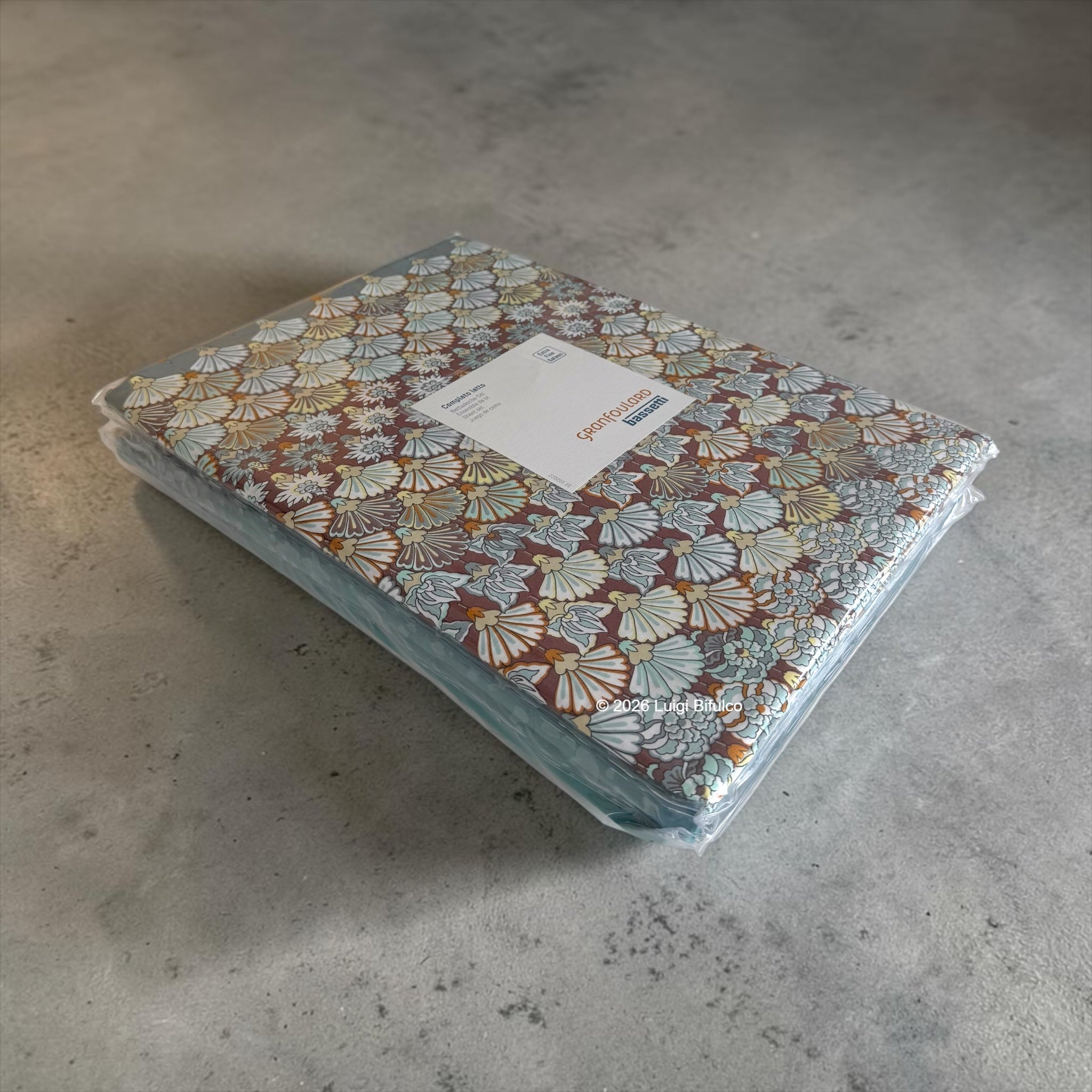 Confezione originale completo lenzuola matrimoniale Bassetti Granfoulard Tigullio colore Oro