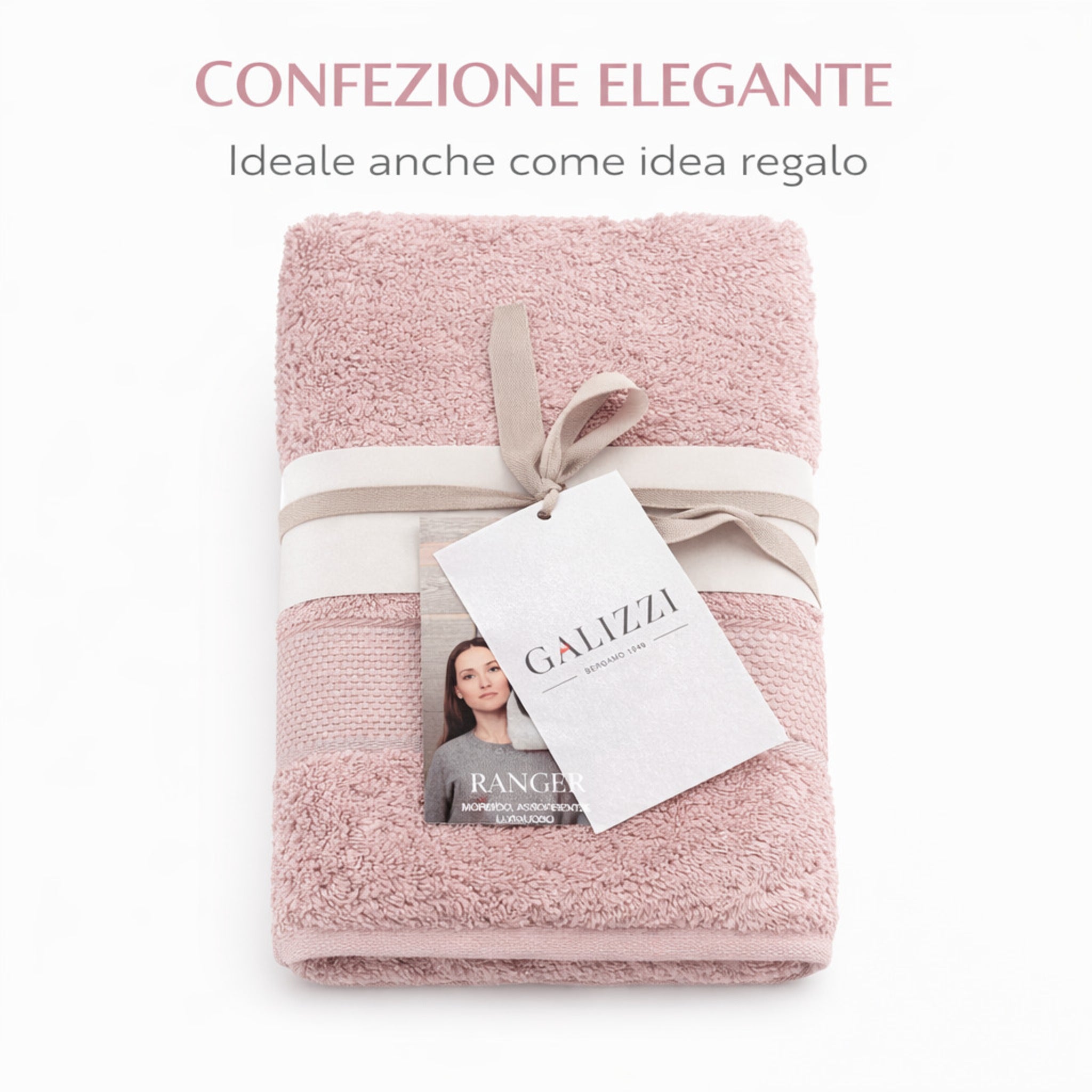 Confezione regalo asciugamani rosa Galizzi Ranger Plus