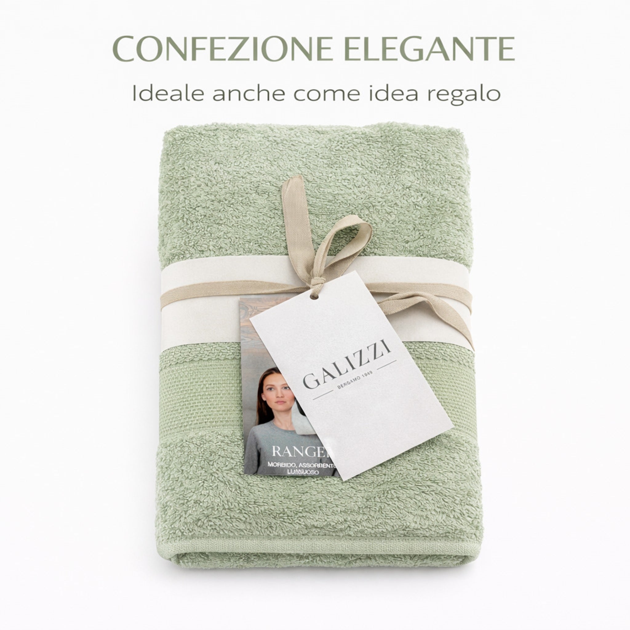 Confezione regalo asciugamani salvia Galizzi Ranger Plus