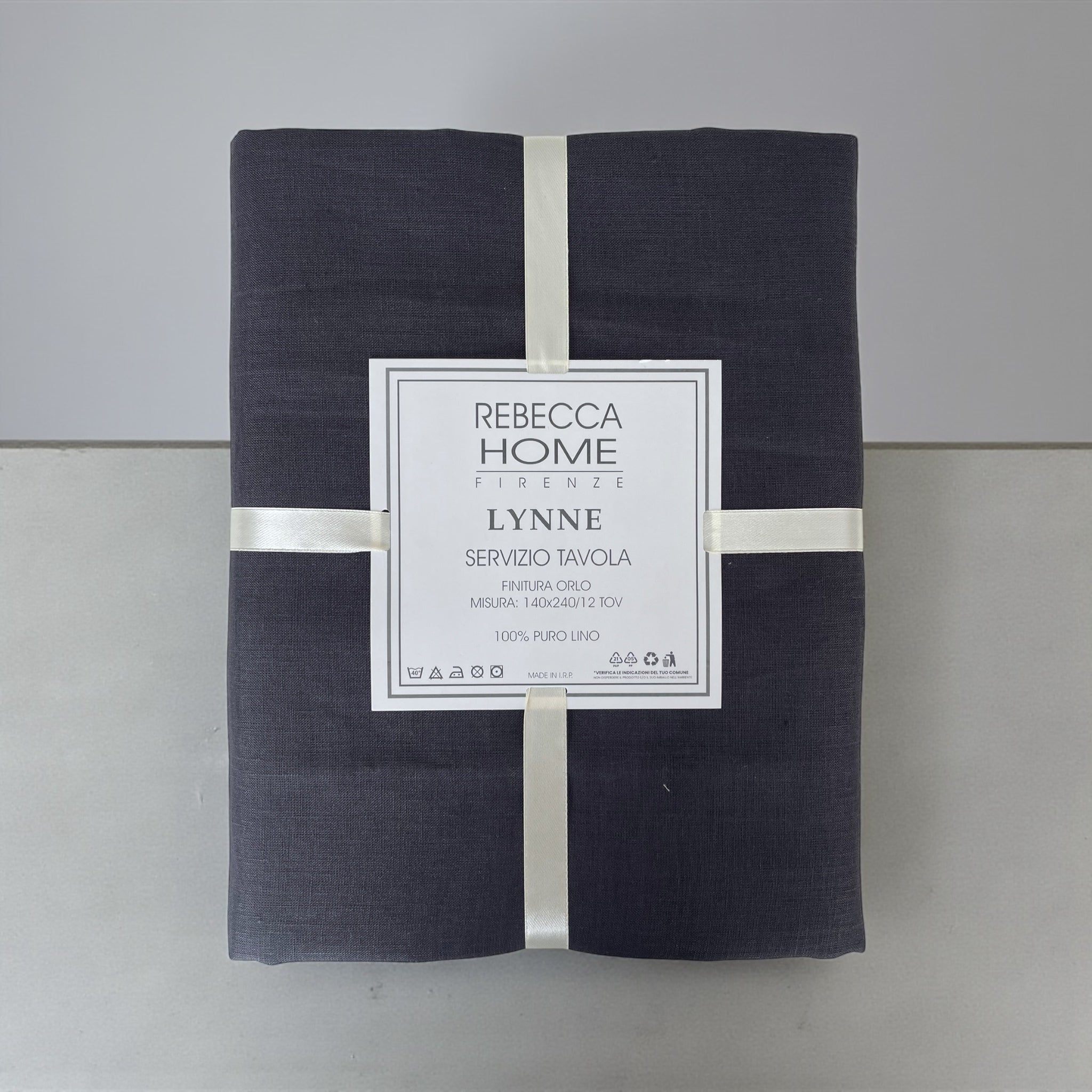 Confezione originale servizio tavola Rebecca Home Lynne antracite