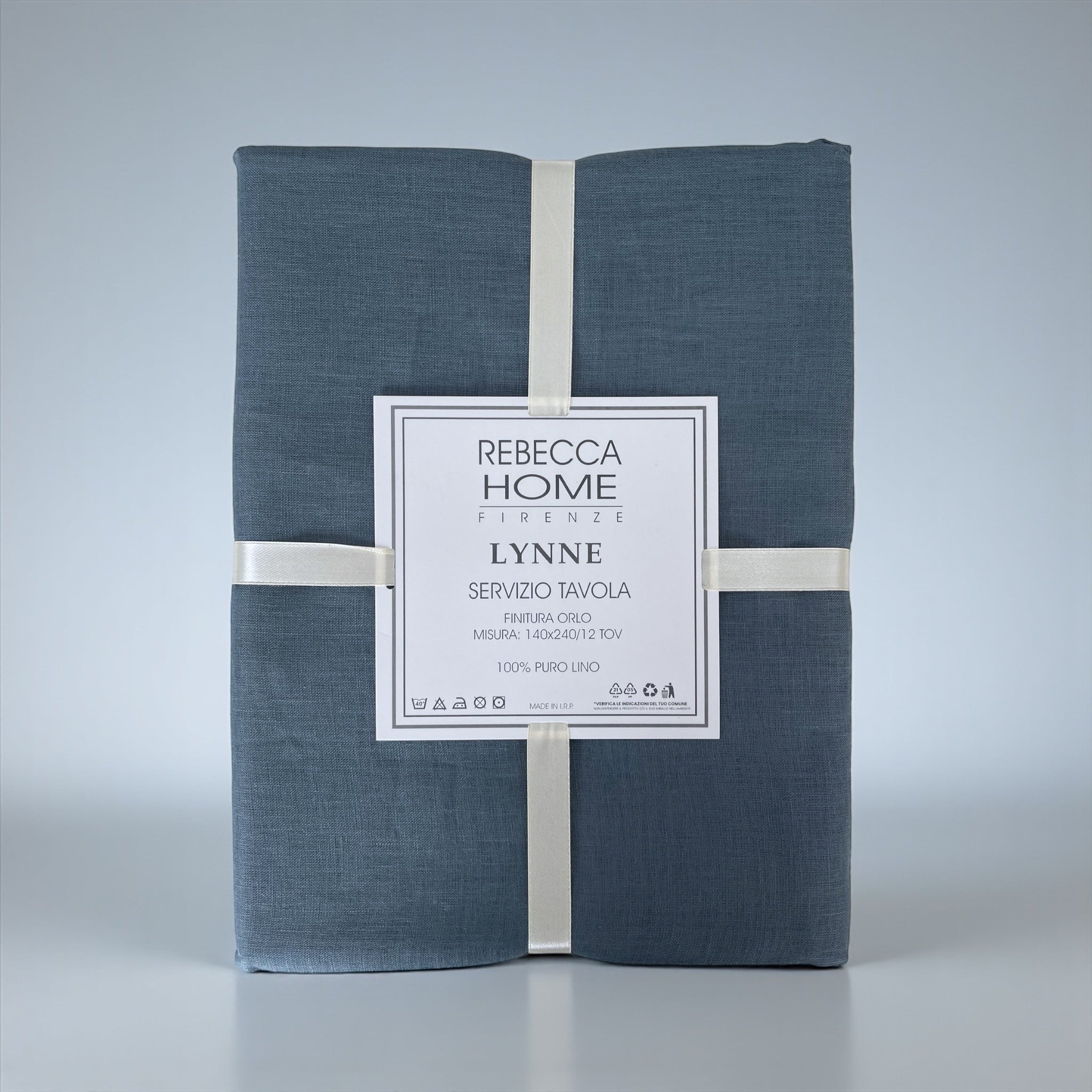 Confezione originale servizio tavola Rebecca Home Lynne denim