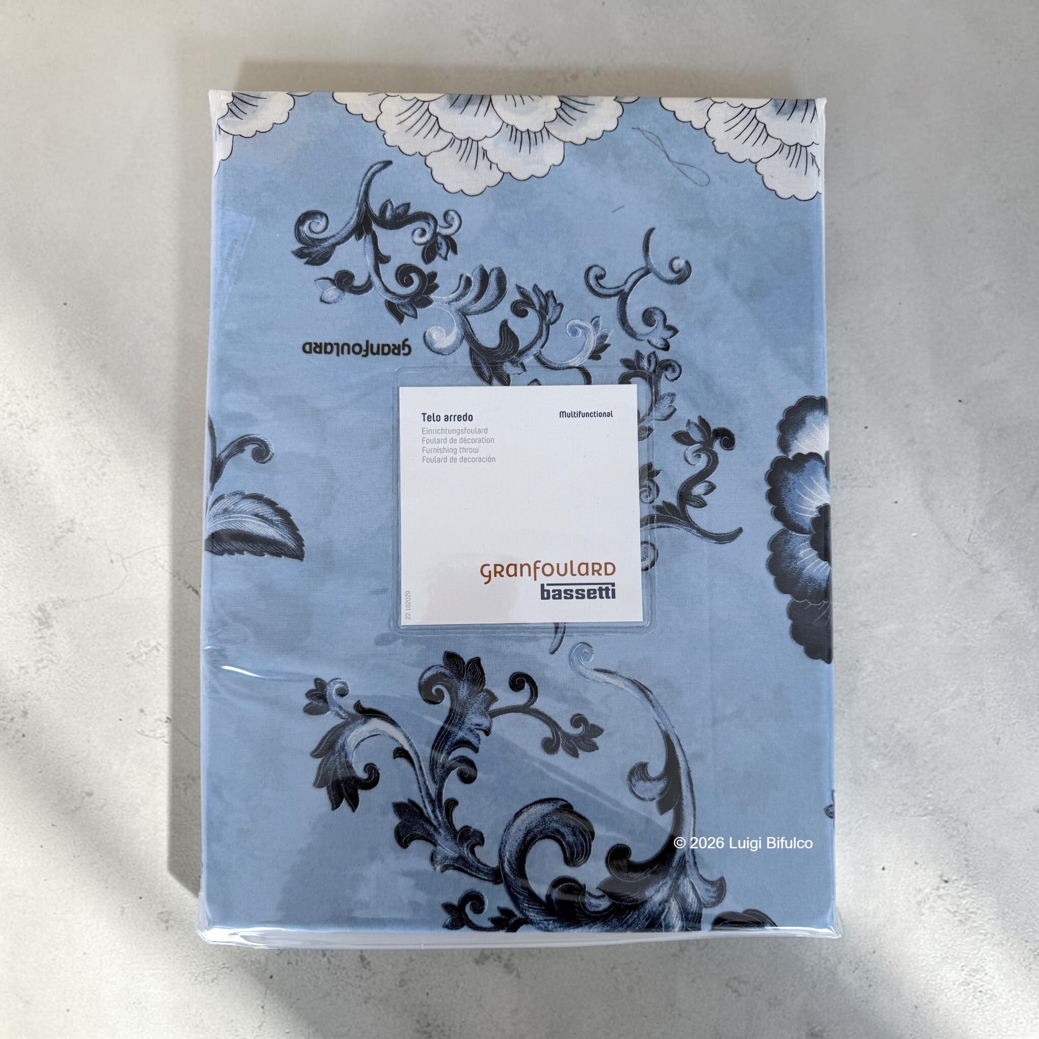 Confezione originale Telo Arredo Bassetti Granfoulard Paraggi Blu