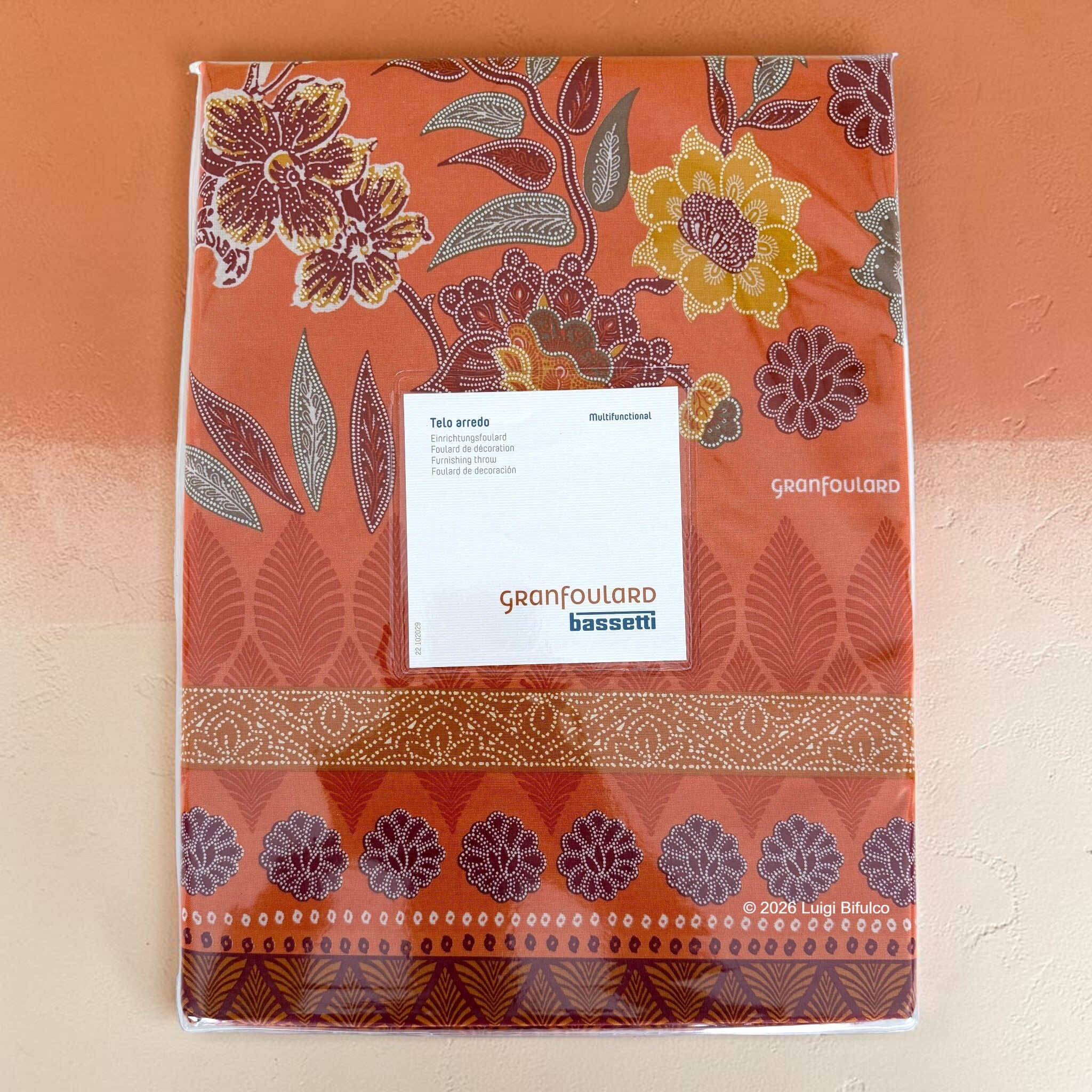 Confezione originale Telo Arredo Bassetti Granfoulard Varigotti Arancio