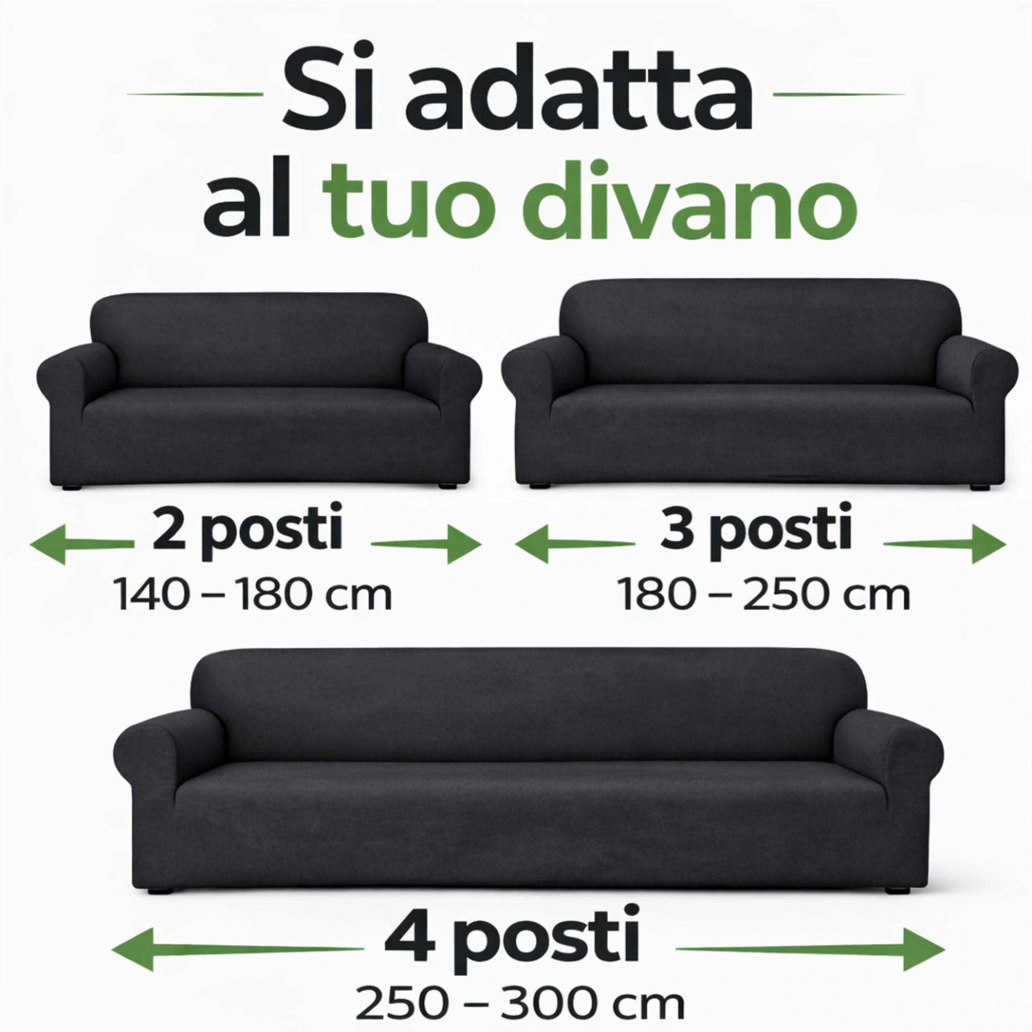 Copridivano Elasticizzato 2 Posti Buccia di Mela – Copridivano Bielastico Universale Lavabile