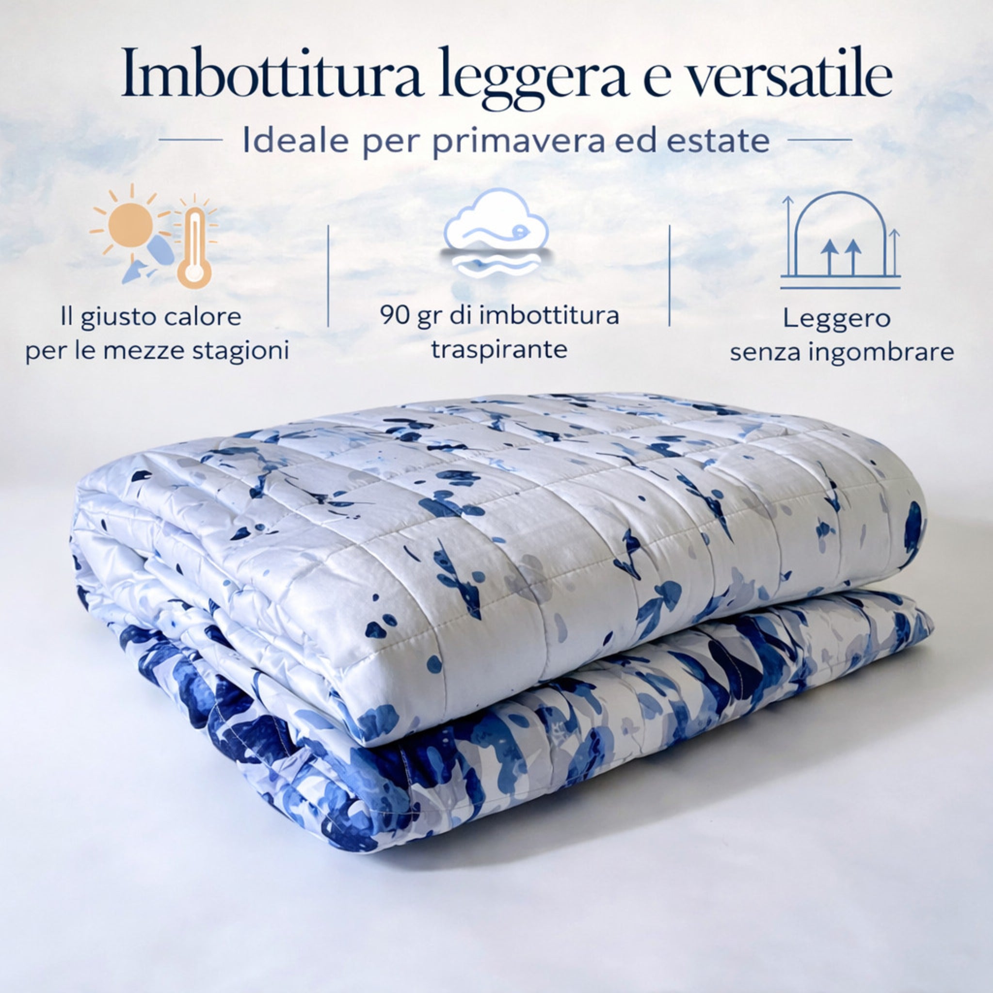 Imbottitura 90 gr copriletto leggero mezza stagione
