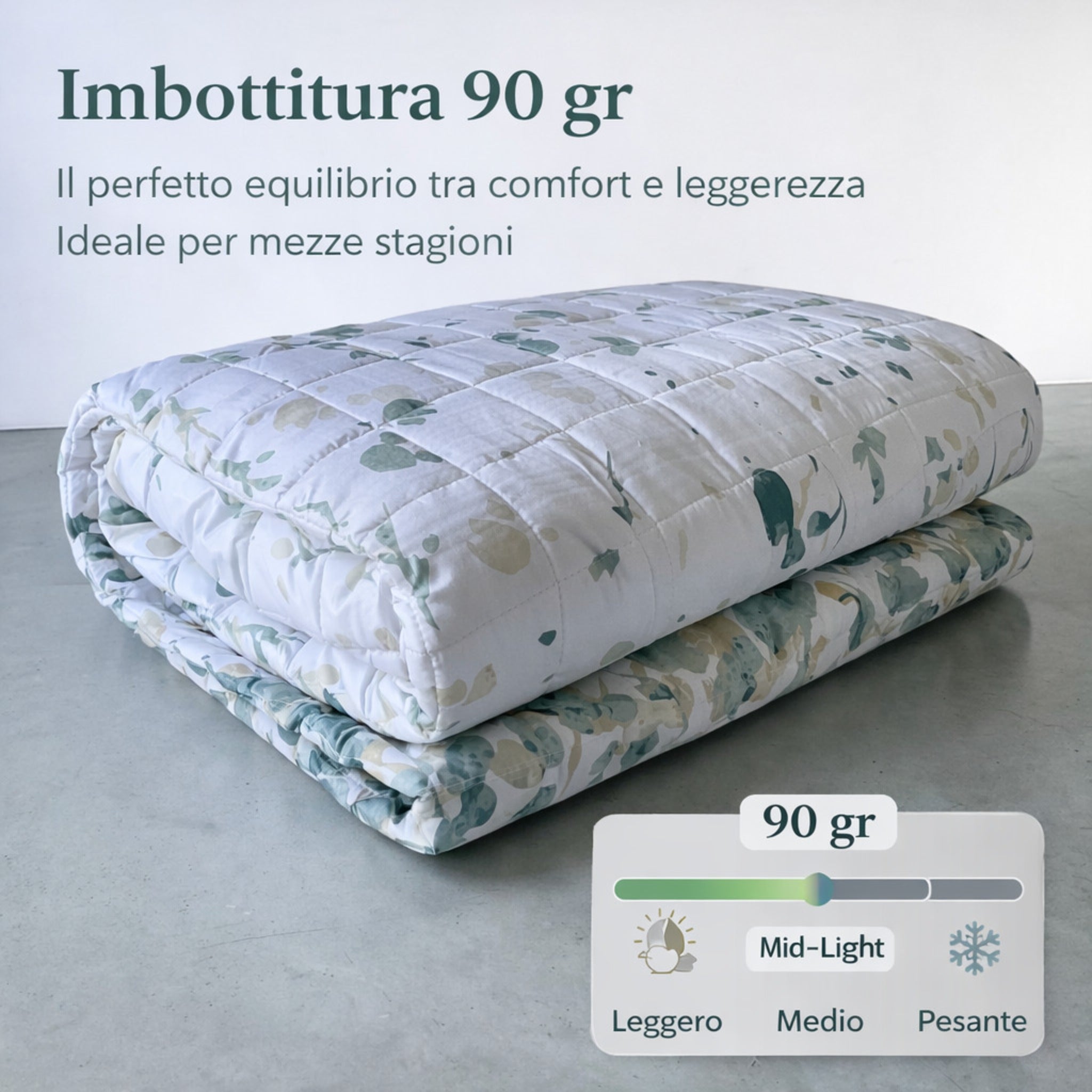 Imbottitura 90 gr copriletto leggero mezza stagione
