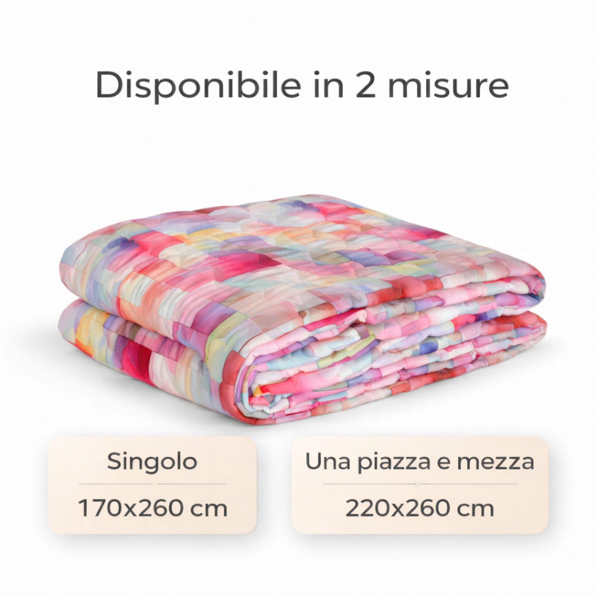 Copriletto singolo e una piazza e mezza misure